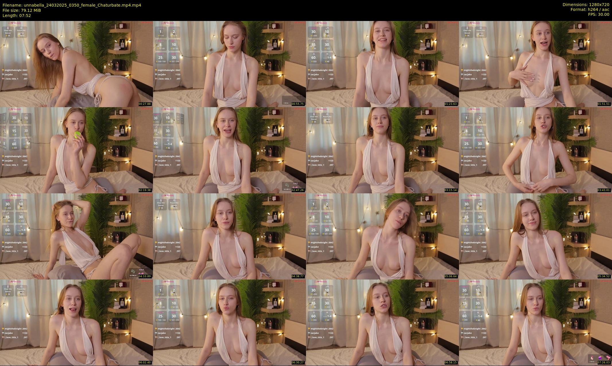 unnabella — 8 minute Chaturbate female cam show recording, 720p, Mar 24, 2025