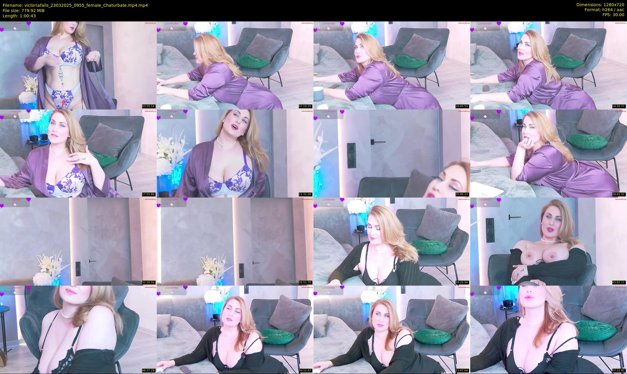 victoriafalls — 61 minute Chaturbate female cam show recording, 720p, Mar 23, 2025