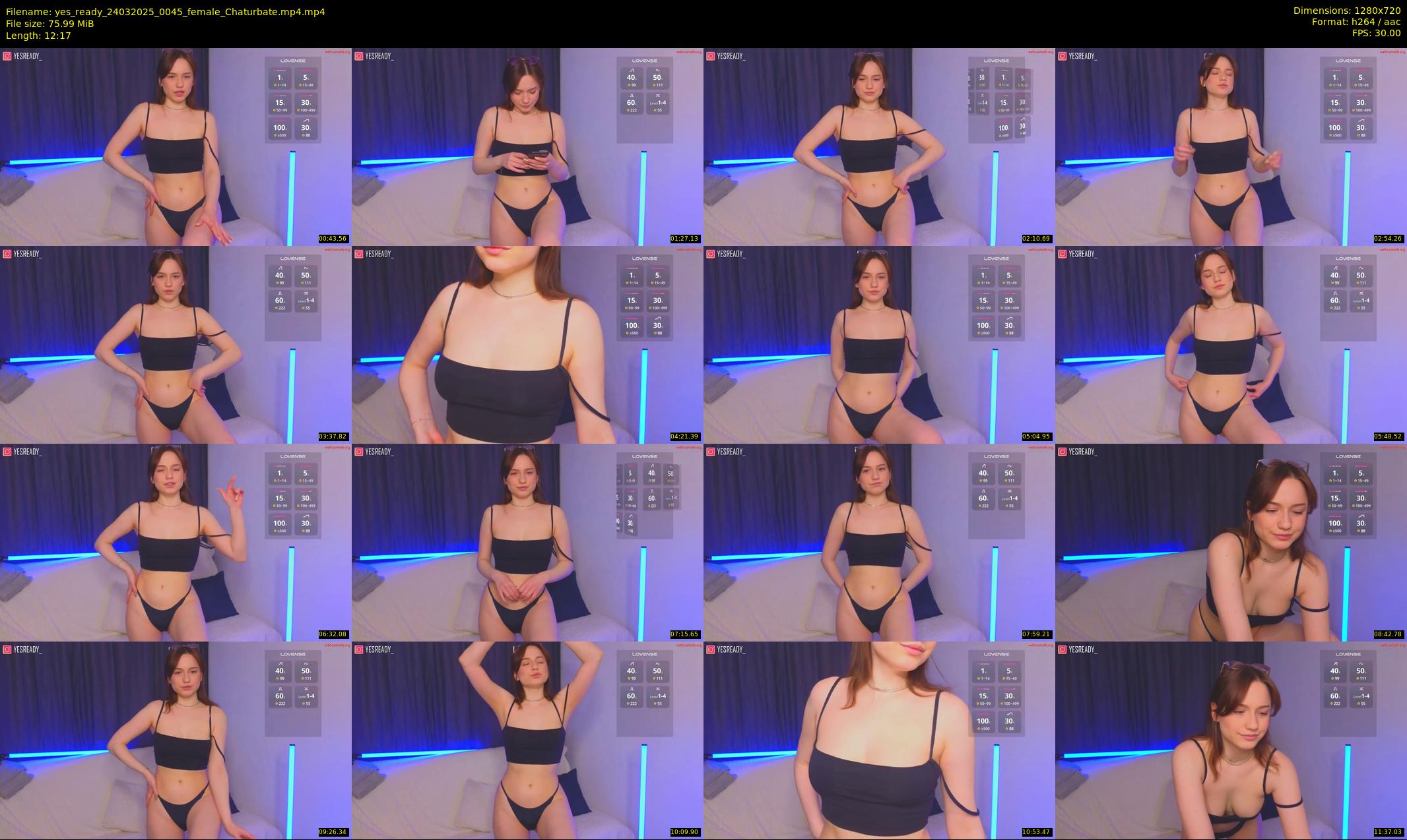 yes_ready — 13 minute Chaturbate female cam show recording, 720p, Mar 24, 2025