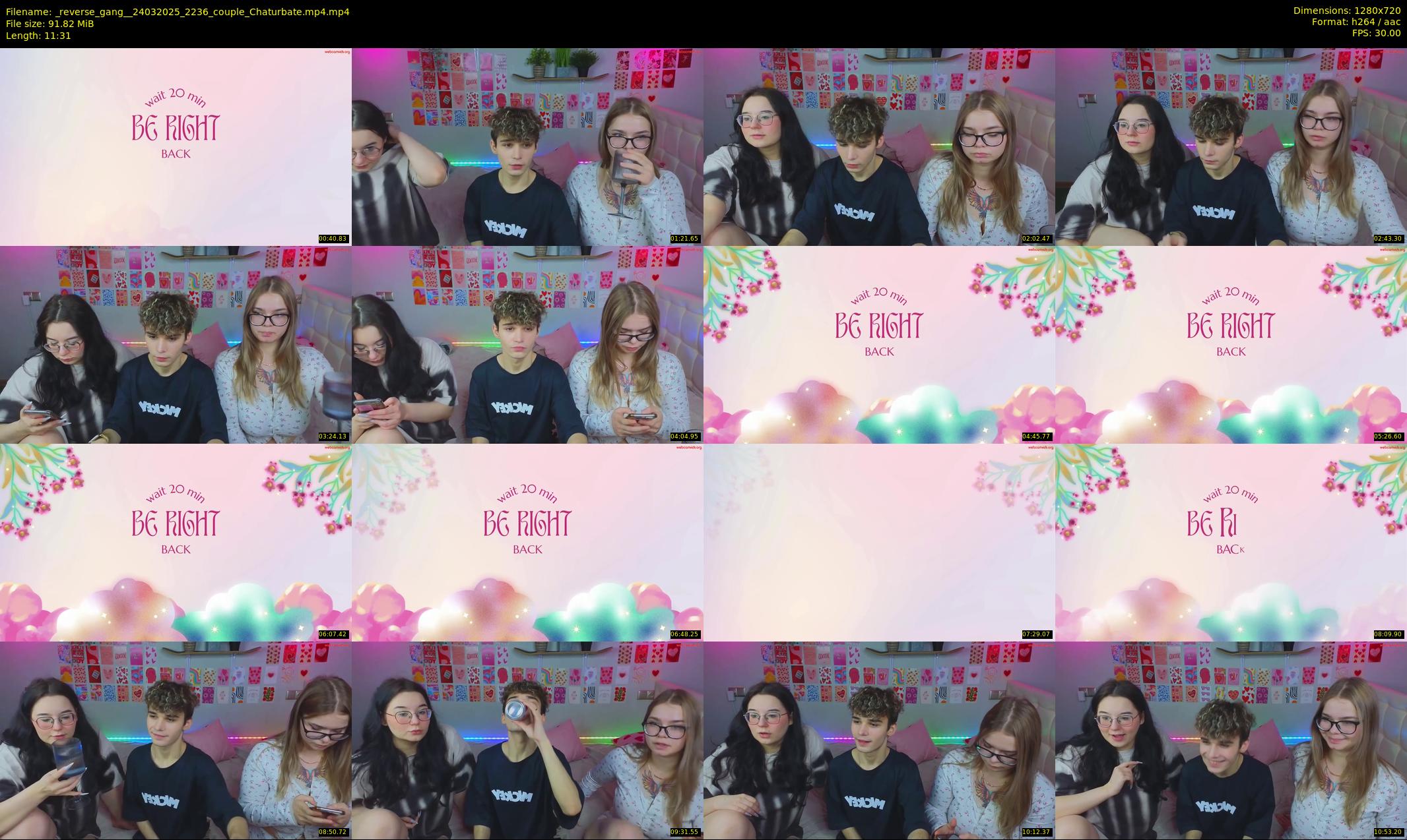 _reverse_gang_ — 12 minute Chaturbate couple cam show recording, 720p, Mar 24, 2025