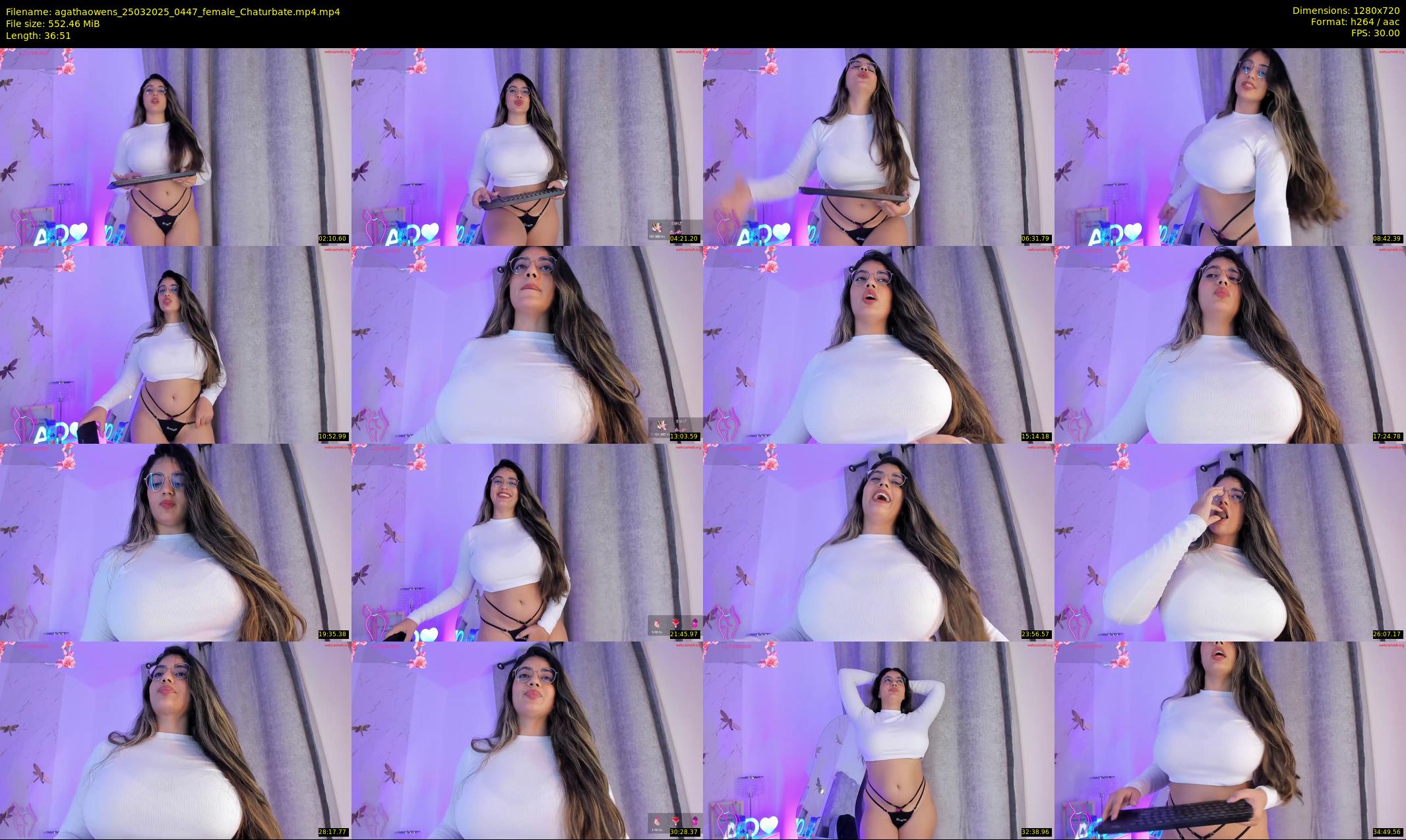 agathaowens — 37 minute Chaturbate female cam show recording, 720p, Mar 25, 2025