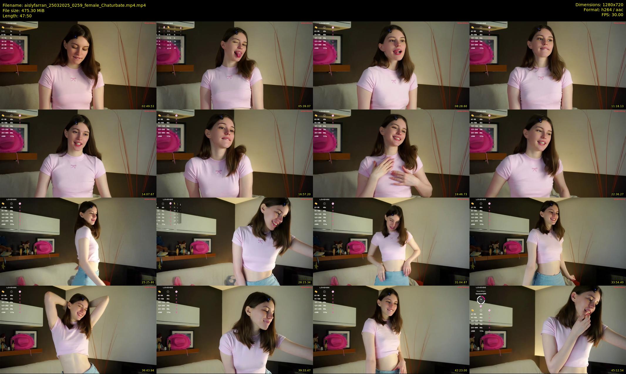 aislyfarran — 48 minute Chaturbate female cam show recording, 720p, Mar 25, 2025