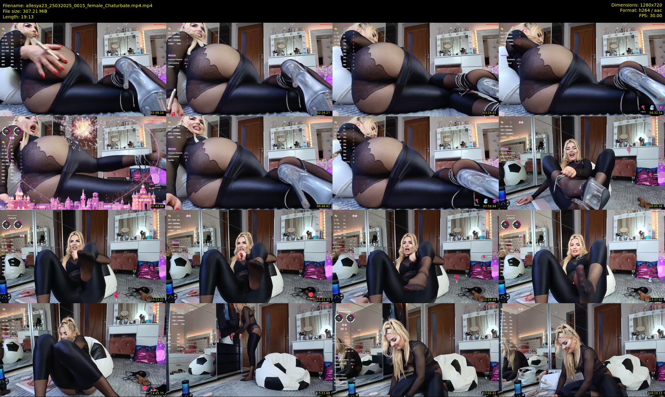 allesya23 — 20 minute Chaturbate female cam show recording, 720p, Mar 25, 2025
