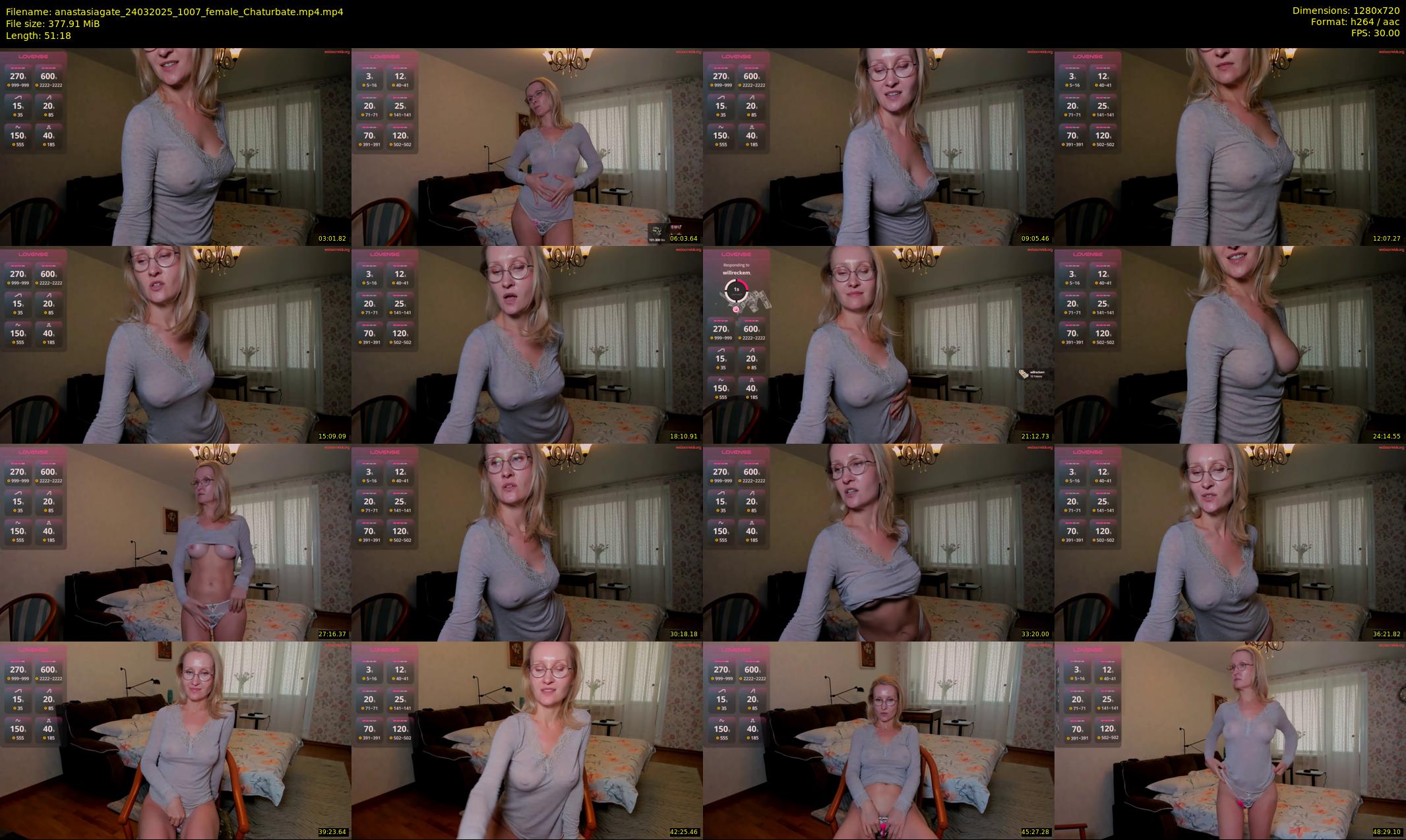 anastasiagate — 52 minute Chaturbate female cam show recording, 720p, Mar 24, 2025