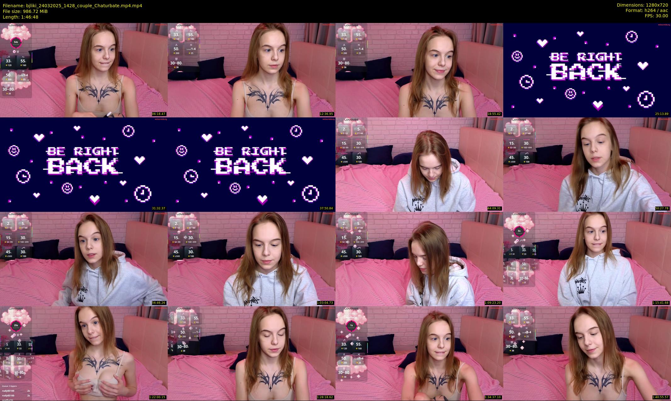 bjliki — 107 minute Chaturbate couple cam show recording, 720p, Mar 24, 2025