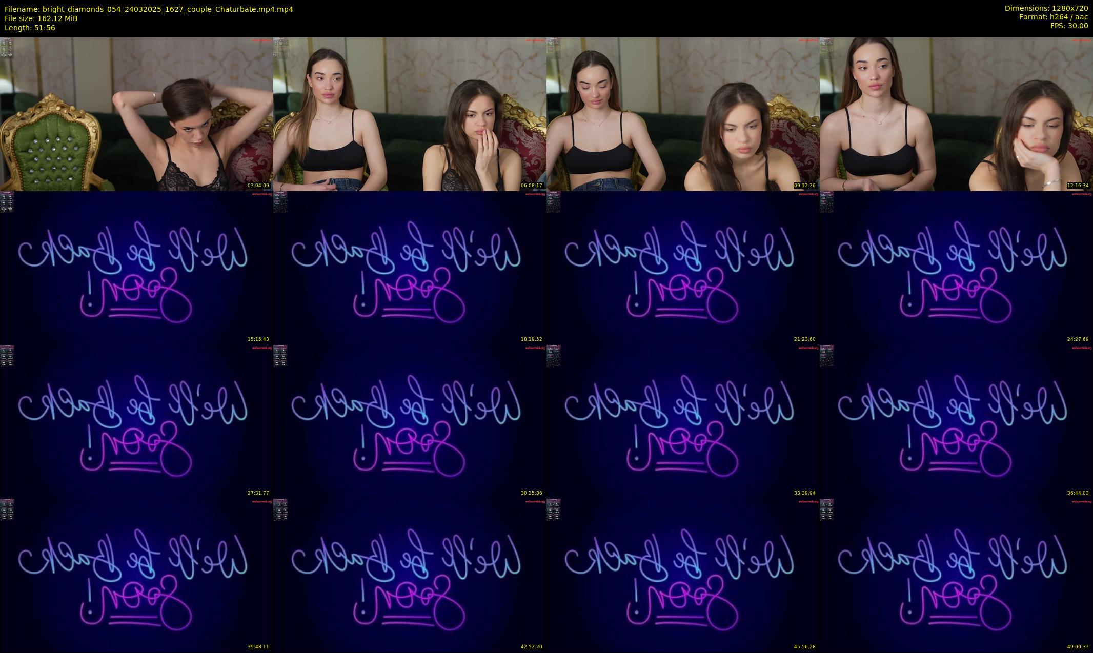 bright_diamonds_054 — 52 minute Chaturbate couple cam show recording, 720p, Mar 24, 2025