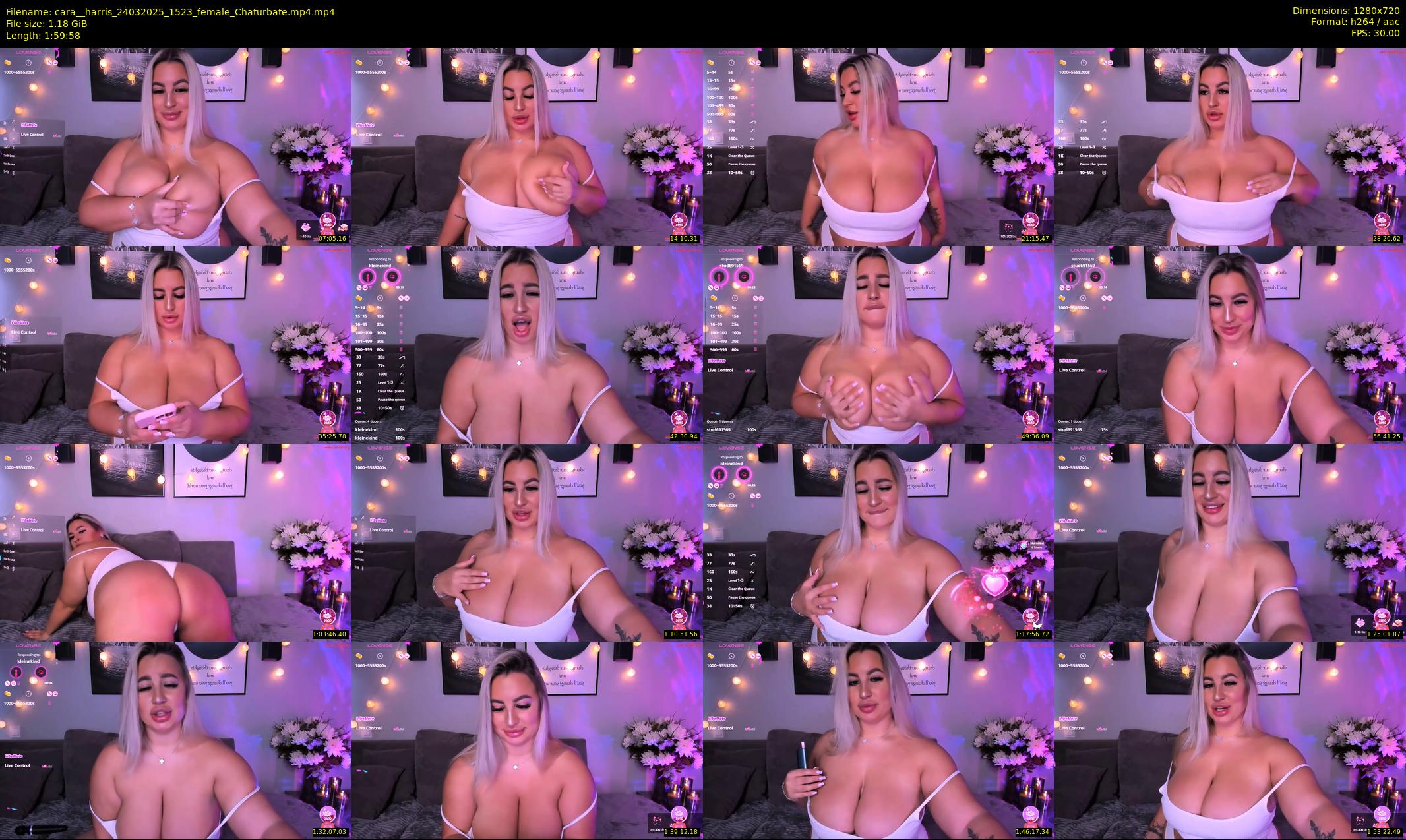 cara__harris — 120 minute Chaturbate female cam show recording, 720p, Mar 24, 2025