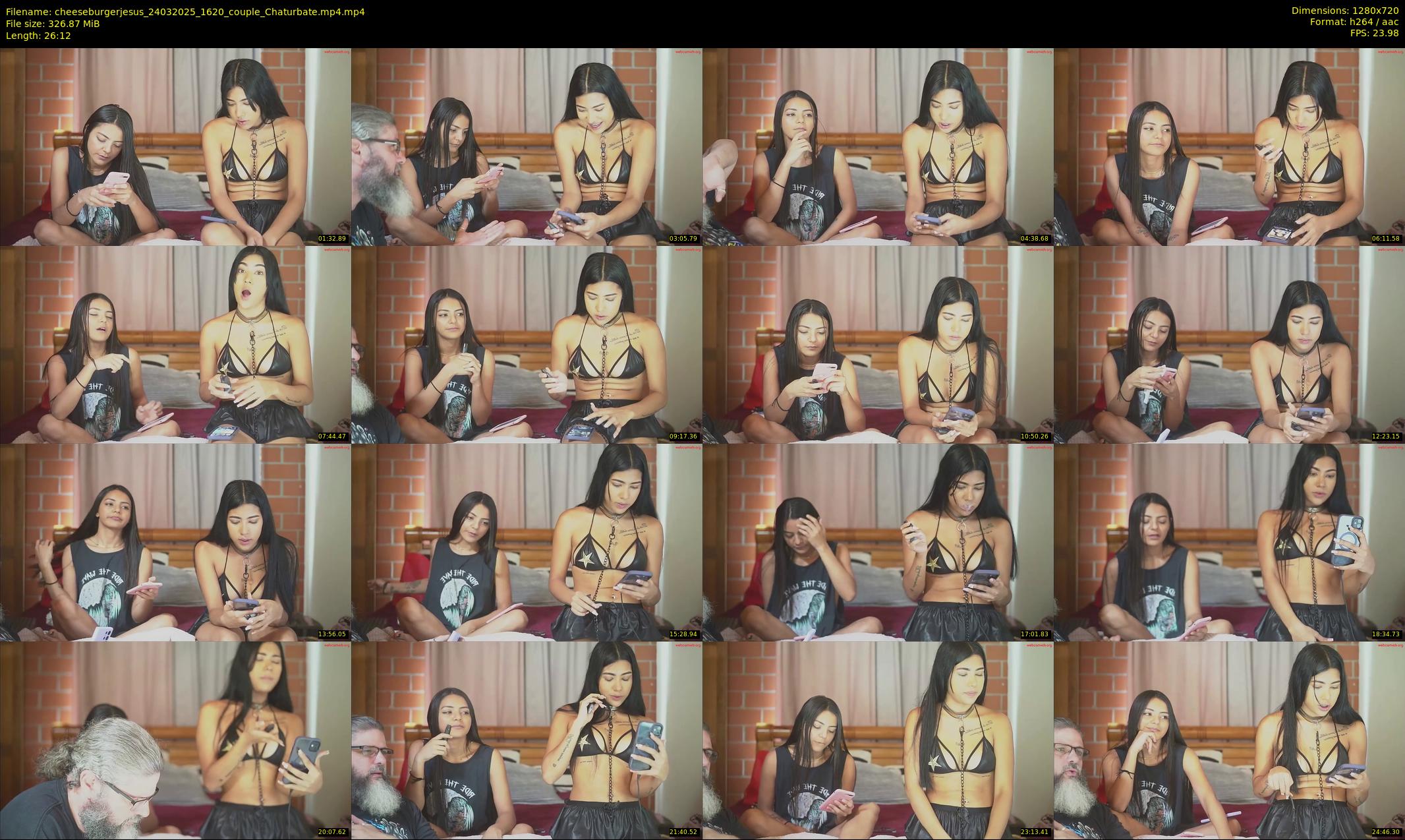 cheeseburgerjesus — 27 minute Chaturbate couple cam show recording, 720p, Mar 24, 2025