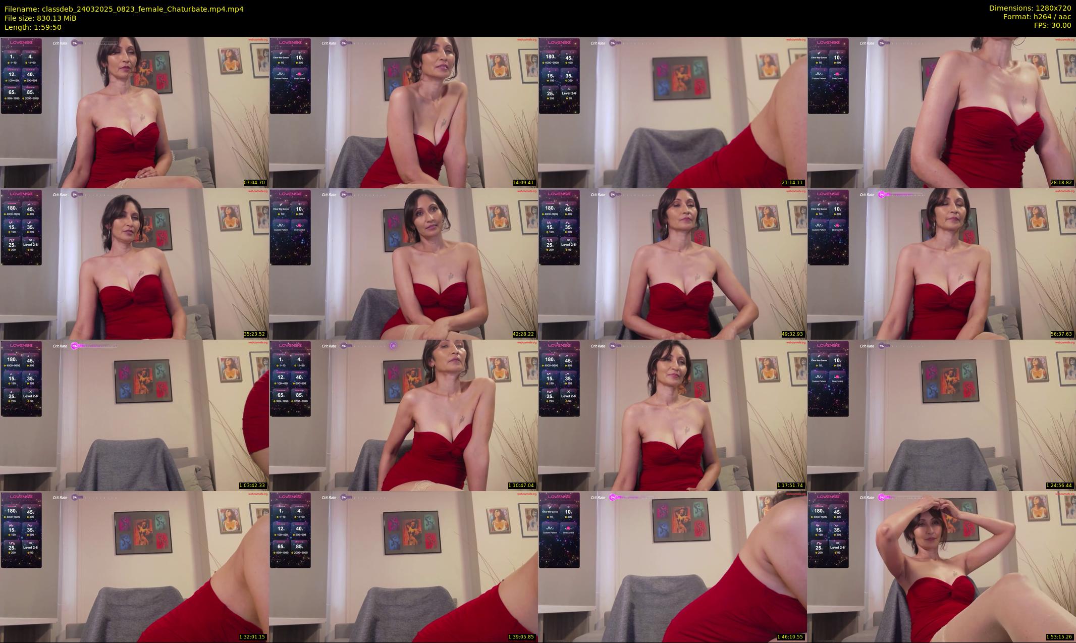 classdeb — 120 minute Chaturbate female cam show recording, 720p, Mar 24, 2025