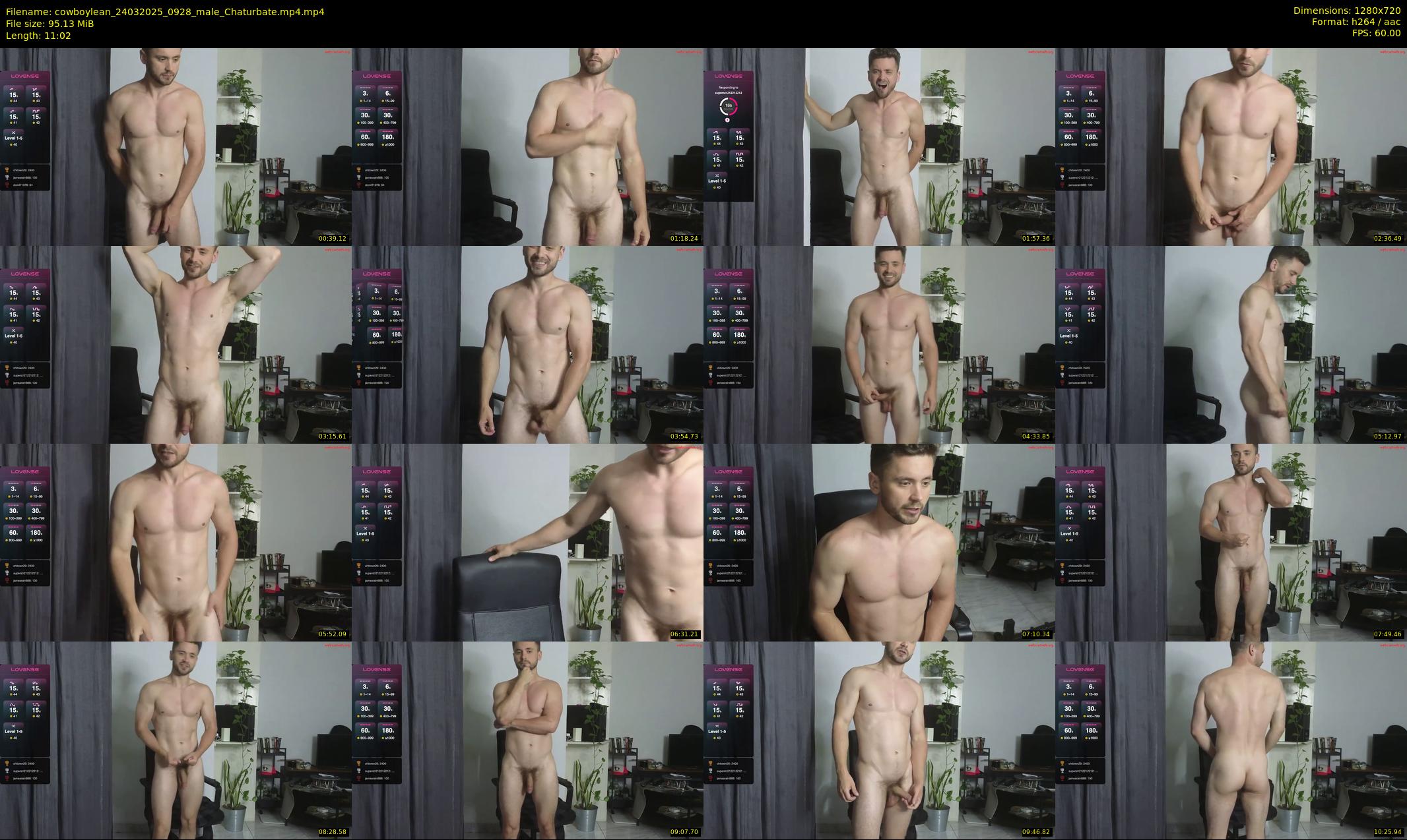 cowboylean — 12 minute Chaturbate male cam show recording, 720p, Mar 24, 2025