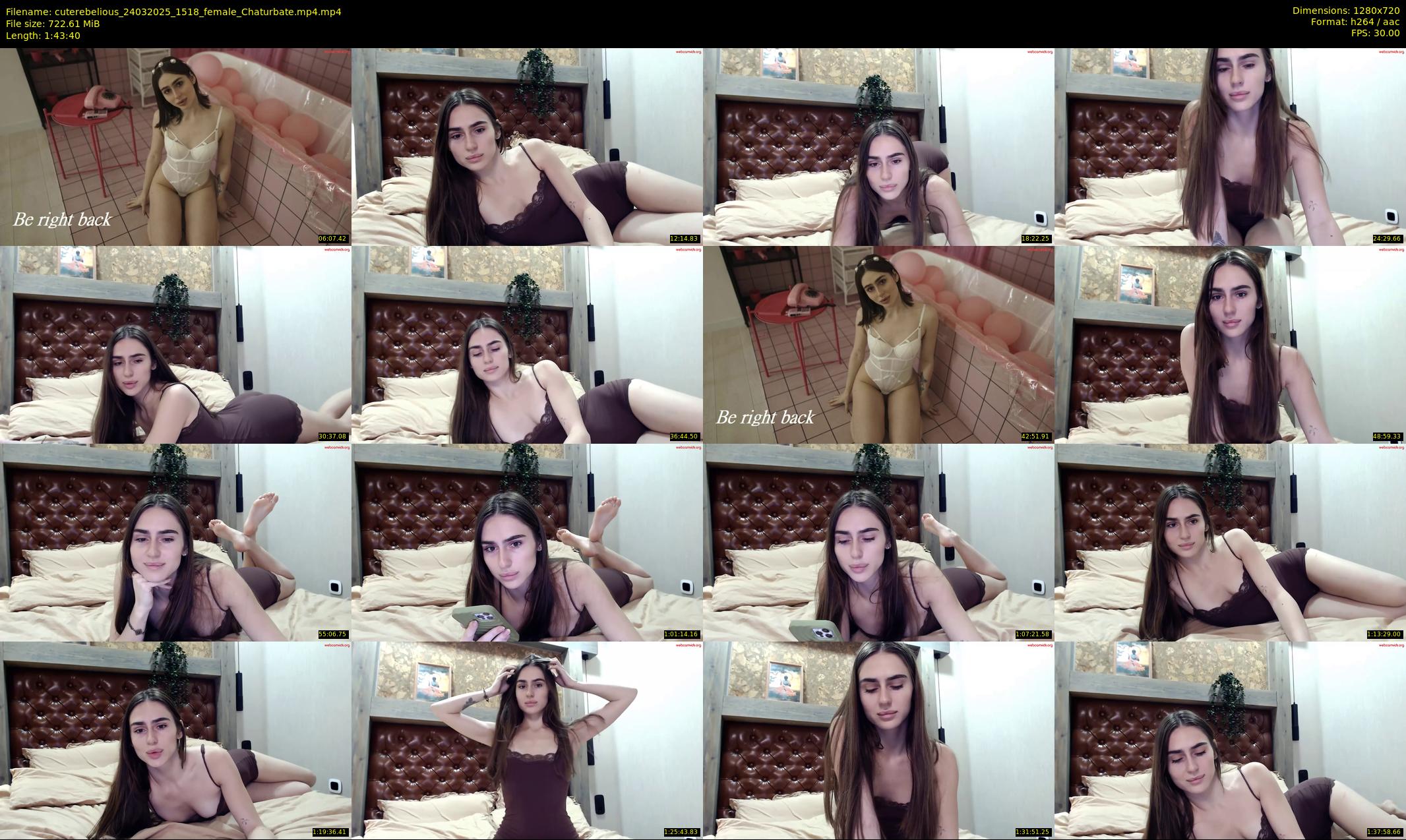 cuterebelious — 104 minute Chaturbate female cam show recording, 720p, Mar 24, 2025