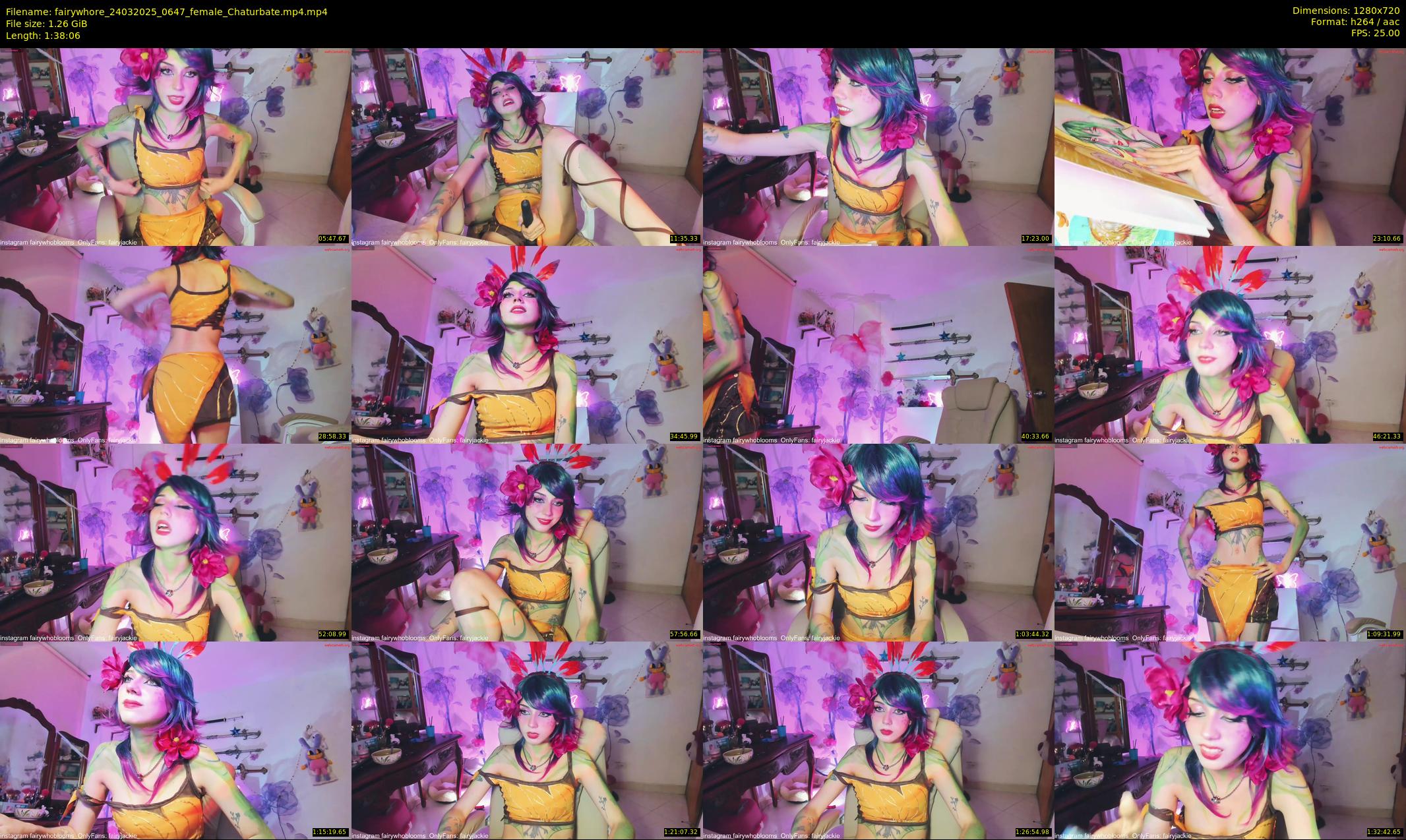 fairywhore — 99 minute Chaturbate female cam show recording, 720p, Mar 24, 2025