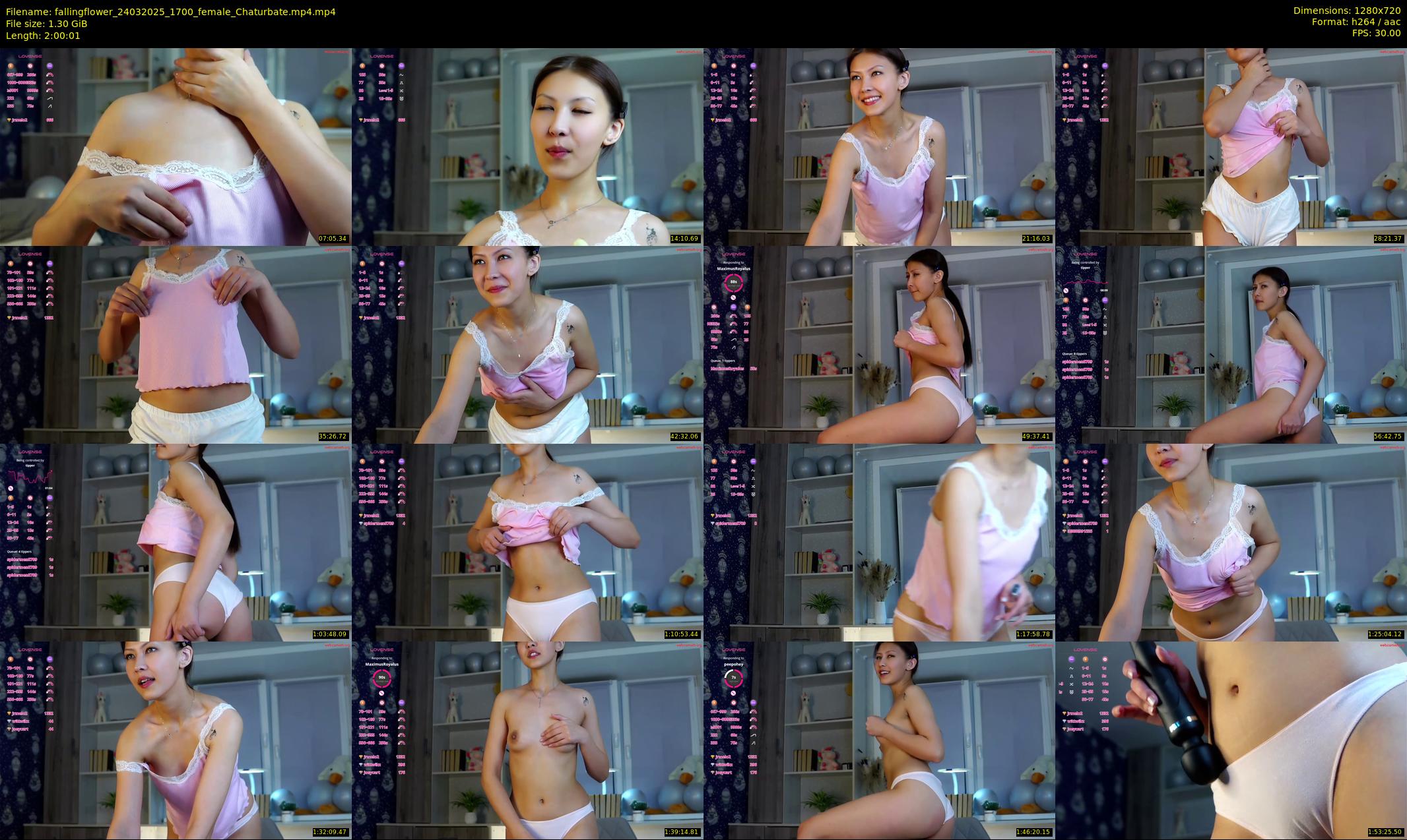 fallingflower — 121 minute Chaturbate female cam show recording, 720p, Mar 24, 2025