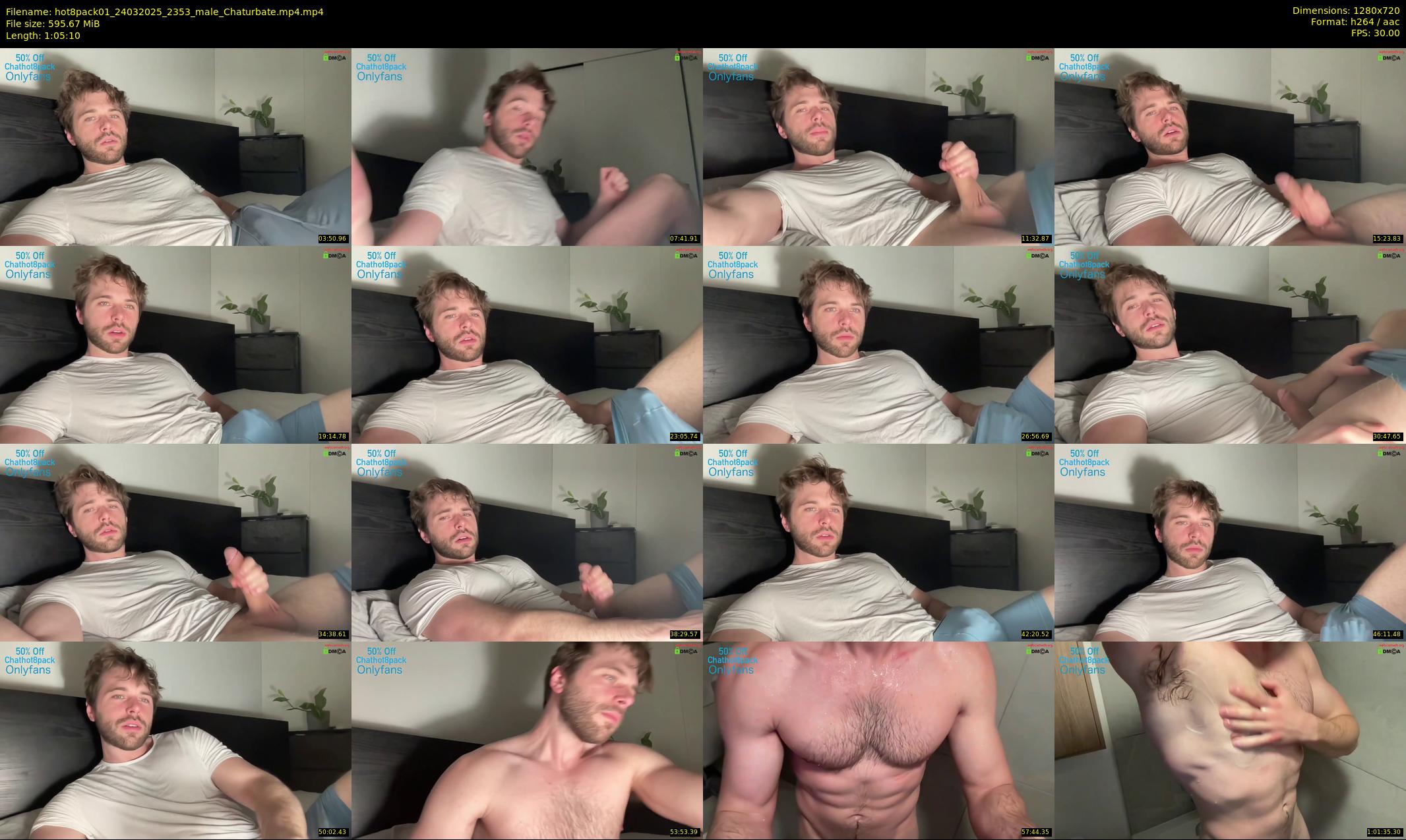 hot8pack01 — 66 minute Chaturbate male cam show recording, 720p, Mar 24, 2025
