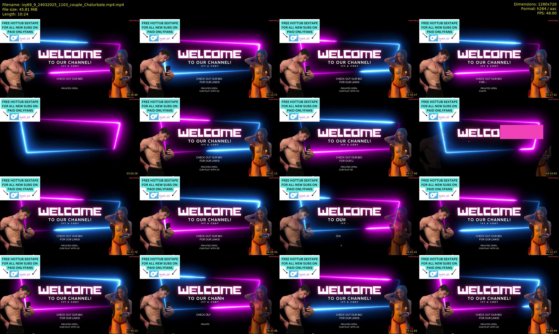 ivy69_9 — 11 minute Chaturbate couple cam show recording, 720p, Mar 24, 2025