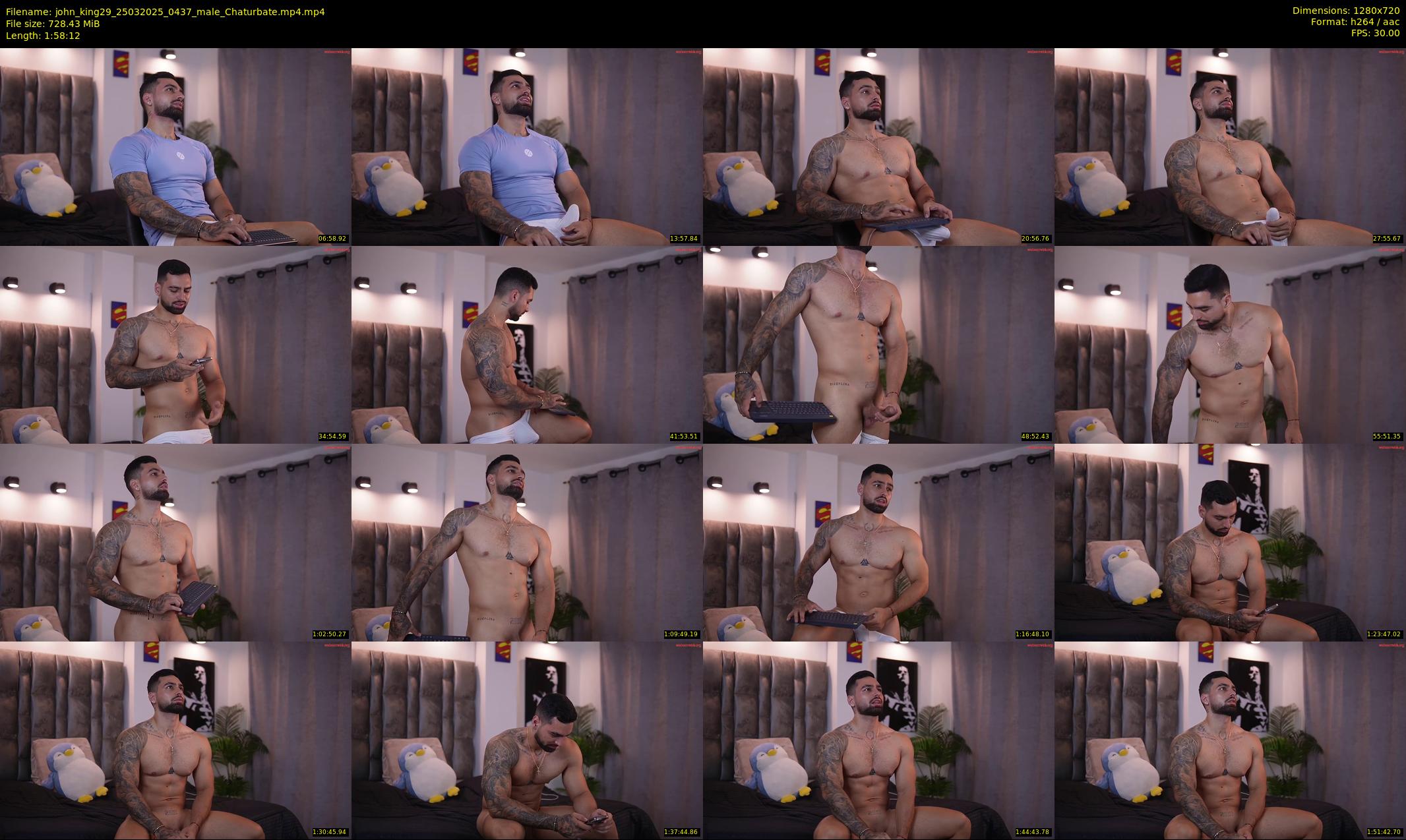john_king29 — 119 minute Chaturbate male cam show recording, 720p, Mar 25, 2025