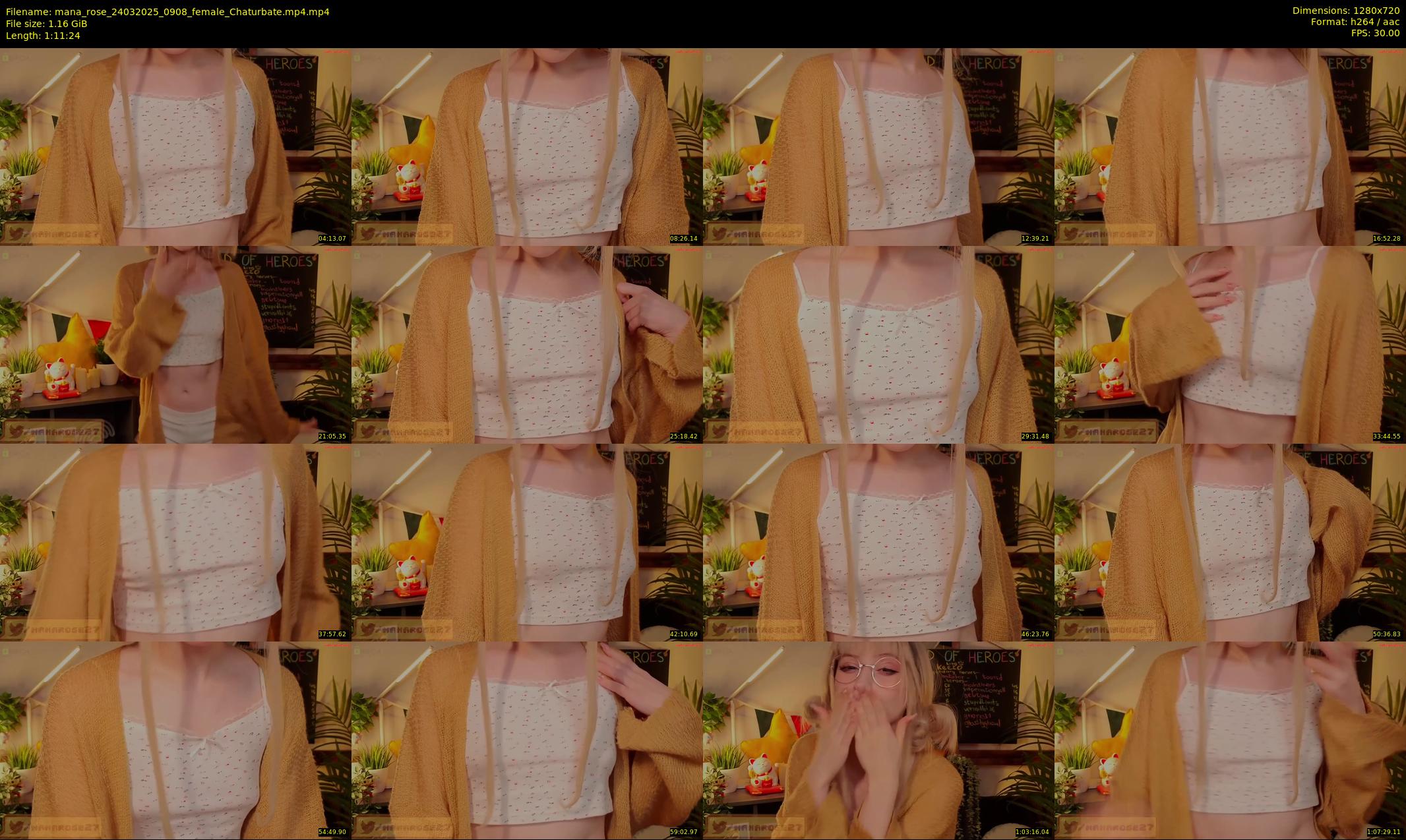mana_rose — 72 minute Chaturbate female cam show recording, 720p, Mar 24, 2025