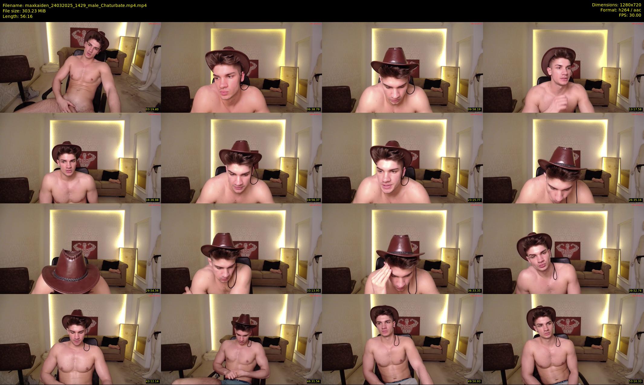 maxkaiden — 57 minute Chaturbate male cam show recording, 720p, Mar 24, 2025