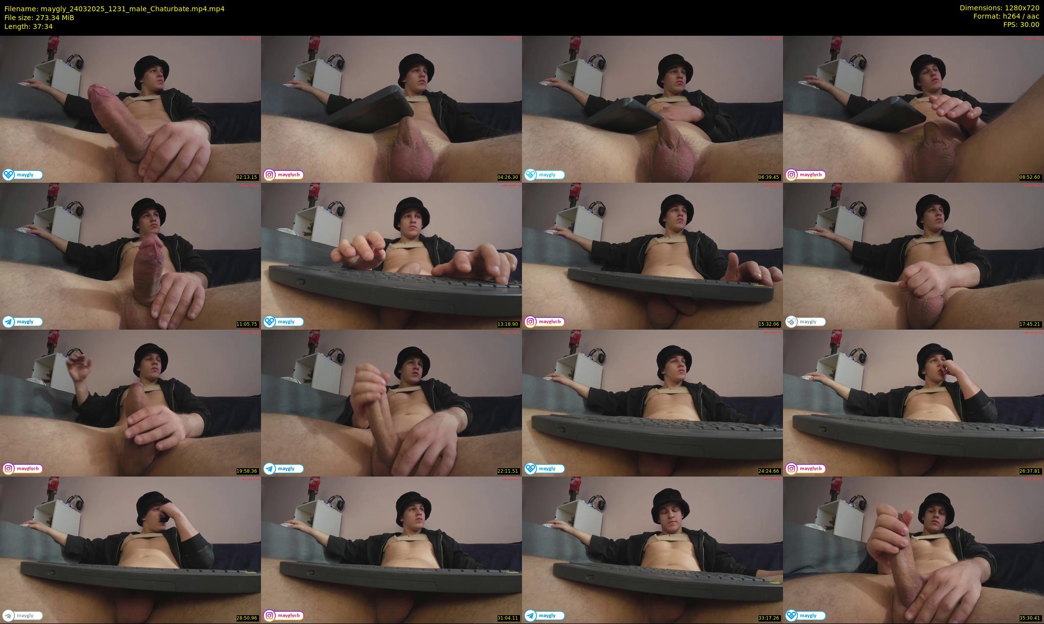 maygly — 38 minute Chaturbate male cam show recording, 720p, Mar 24, 2025