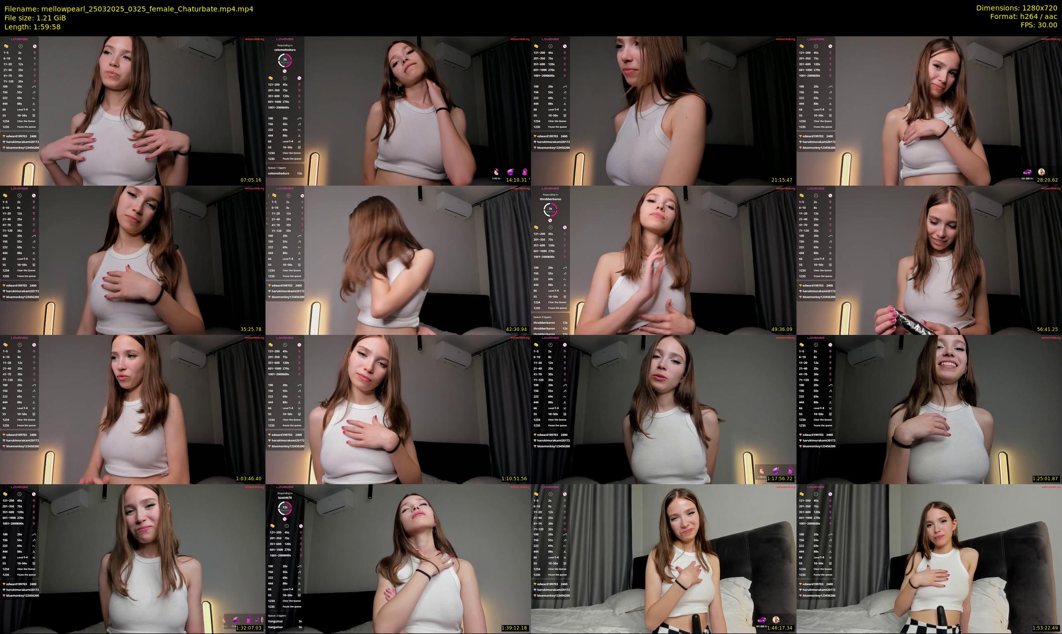 mellowpearl — 120 minute Chaturbate female cam show recording, 720p, Mar 25, 2025