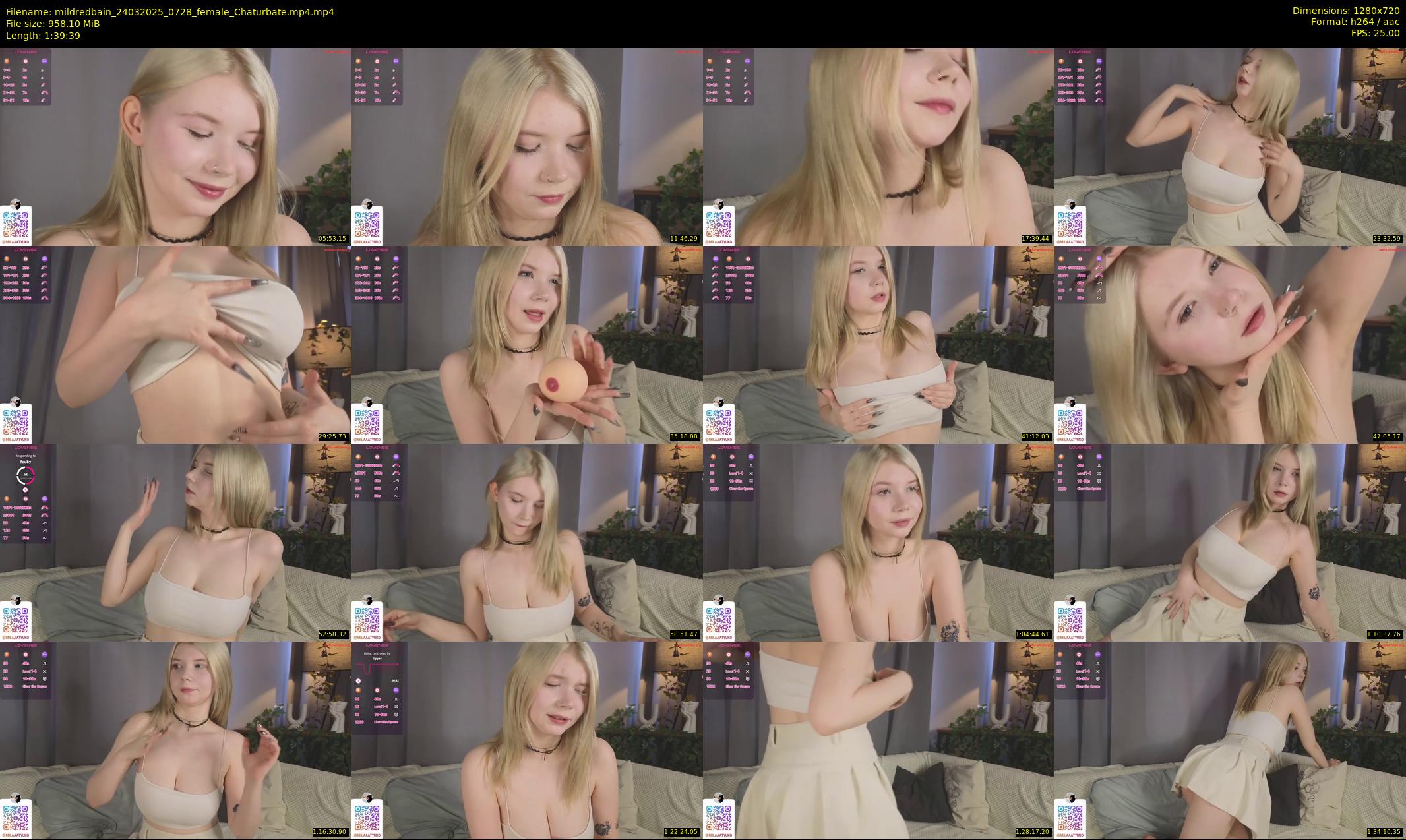mildredbain — 100 minute Chaturbate female cam show recording, 720p, Mar 24, 2025