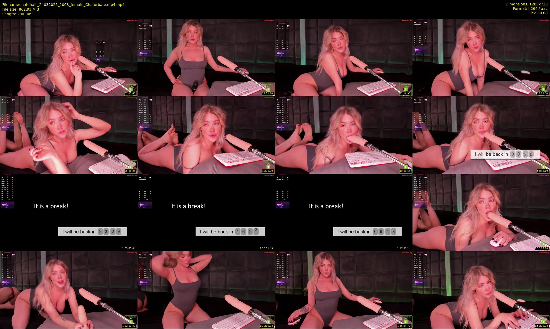 natehalll — 121 minute Chaturbate female cam show recording, 720p, Mar 24, 2025