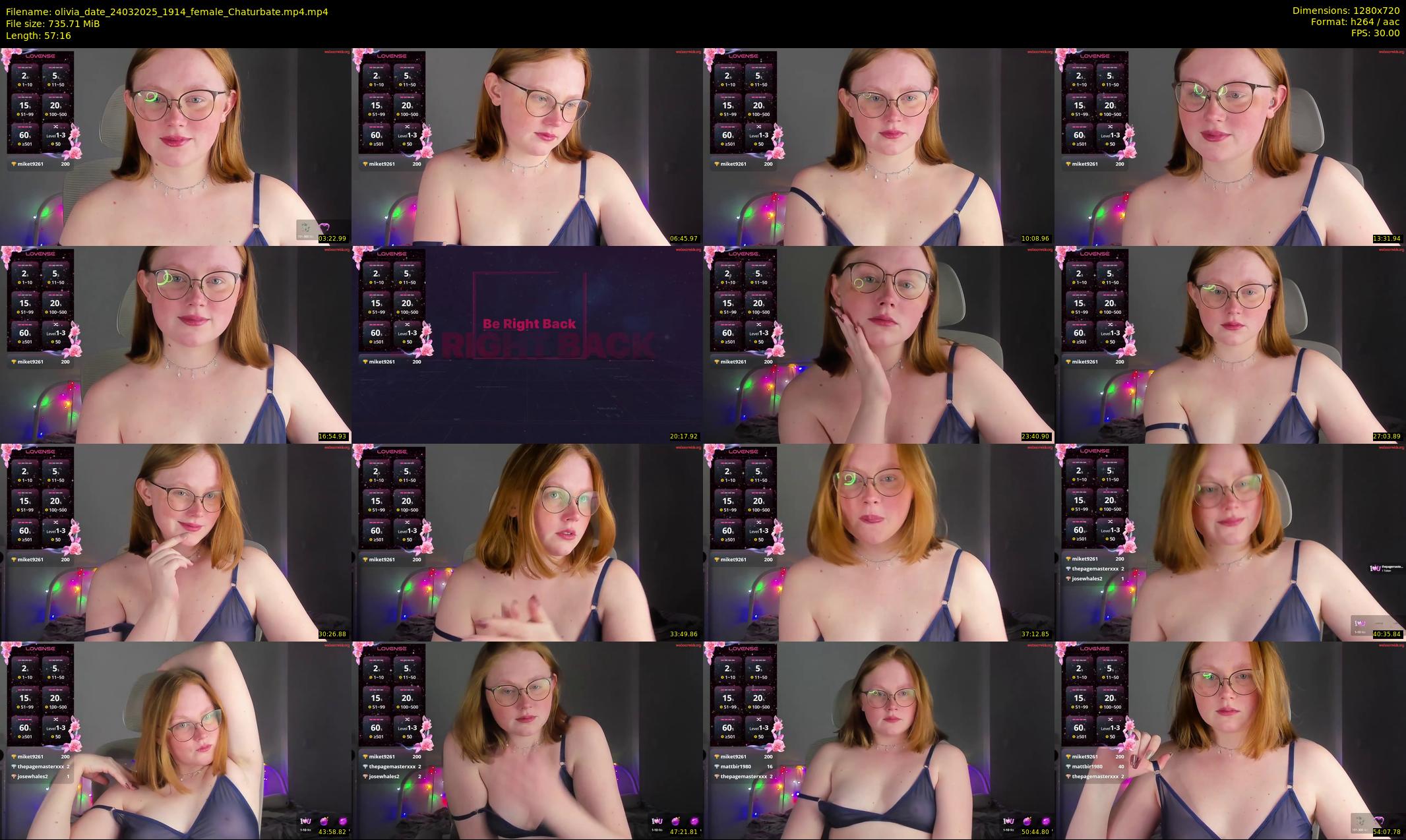 olivia_date — 58 minute Chaturbate female cam show recording, 720p, Mar 24, 2025
