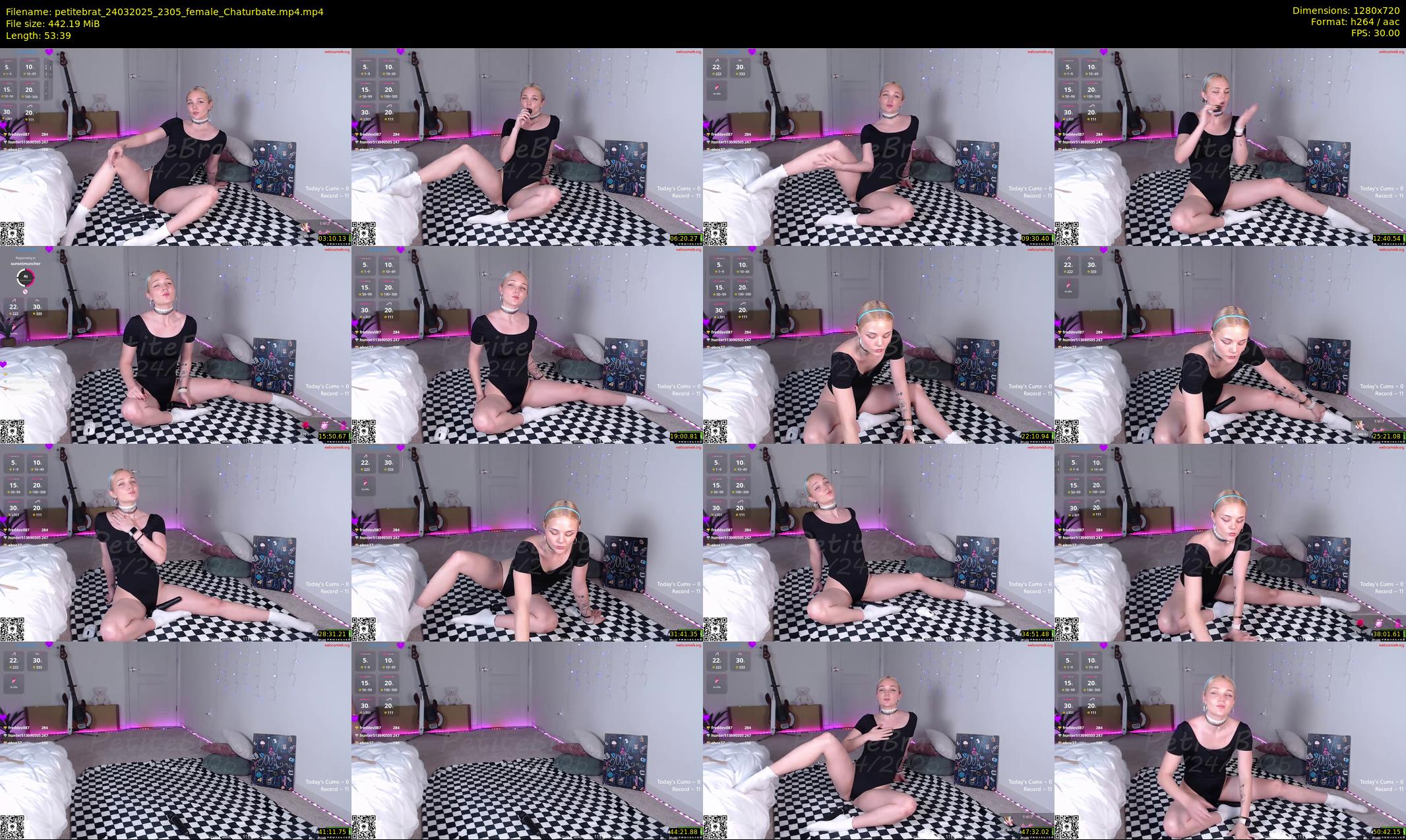 petitebrat — 54 minute Chaturbate female cam show recording, 720p, Mar 24, 2025