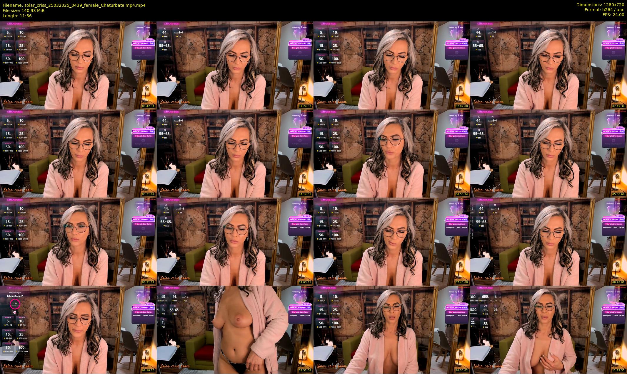 solar_criss — 12 minute Chaturbate female cam show recording, 720p, Mar 25, 2025