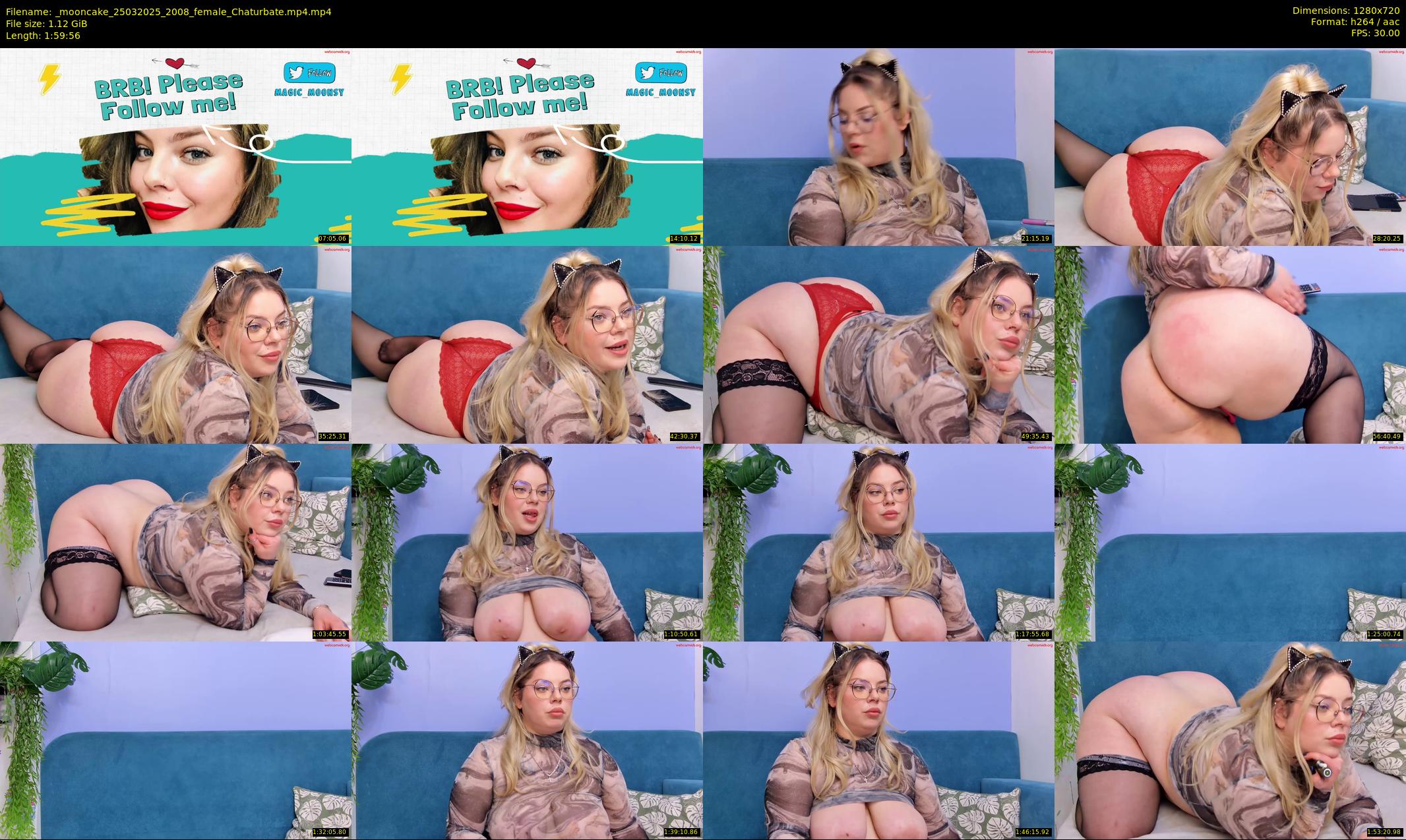 _mooncake — 120 minute Chaturbate female cam show recording, 720p, Mar 25, 2025