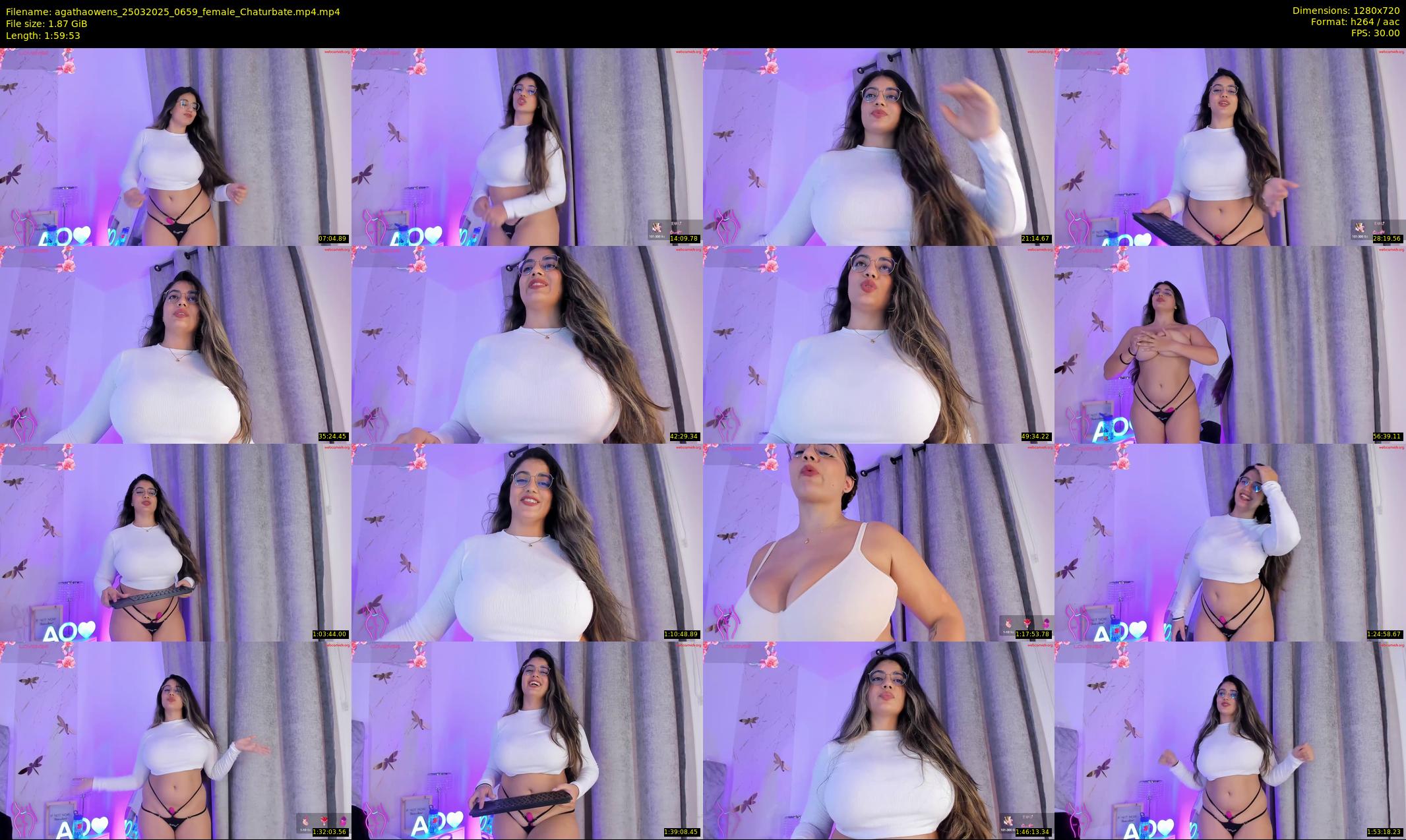 agathaowens — 120 minute Chaturbate female cam show recording, 720p, Mar 25, 2025