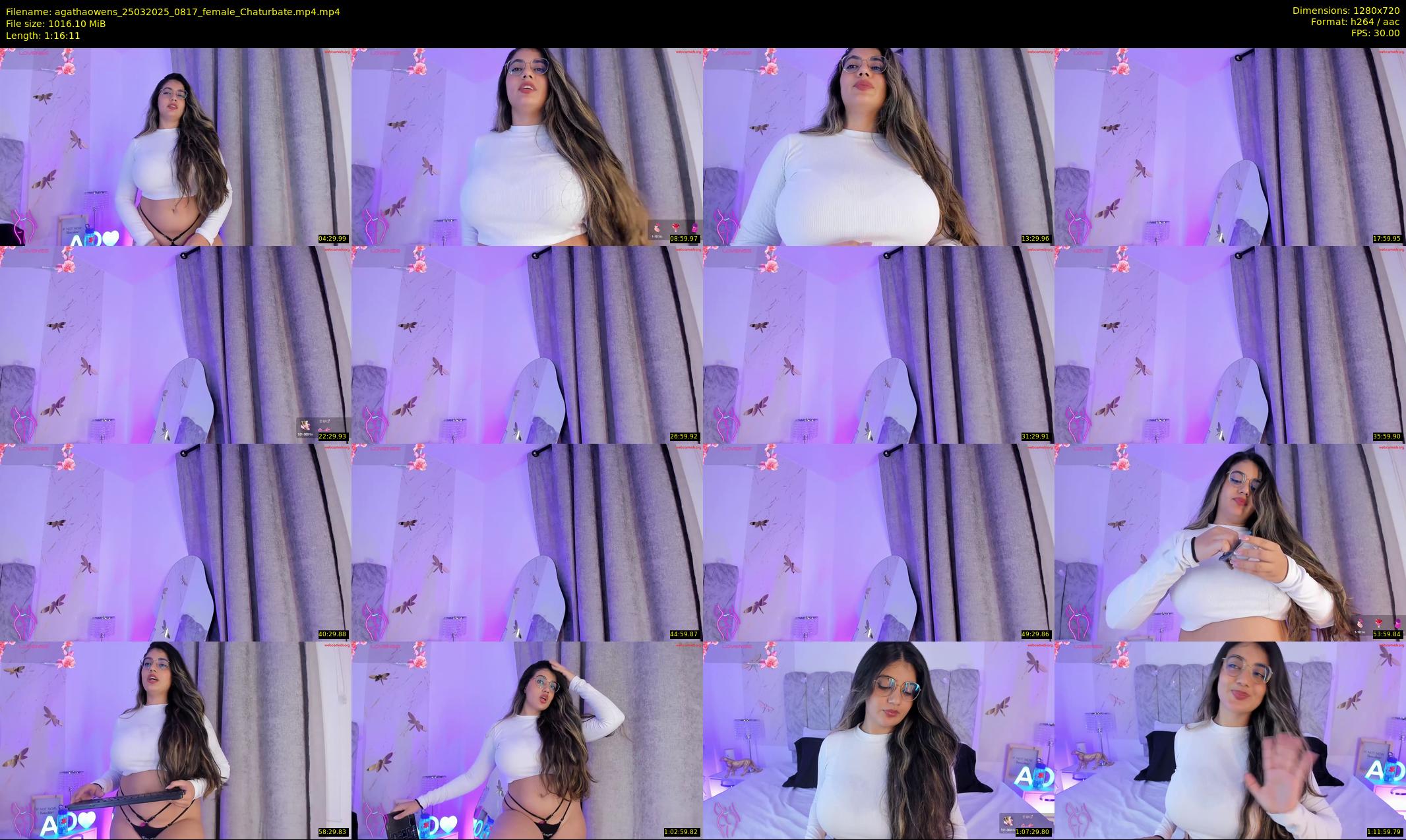 agathaowens — 77 minute Chaturbate female cam show recording, 720p, Mar 25, 2025