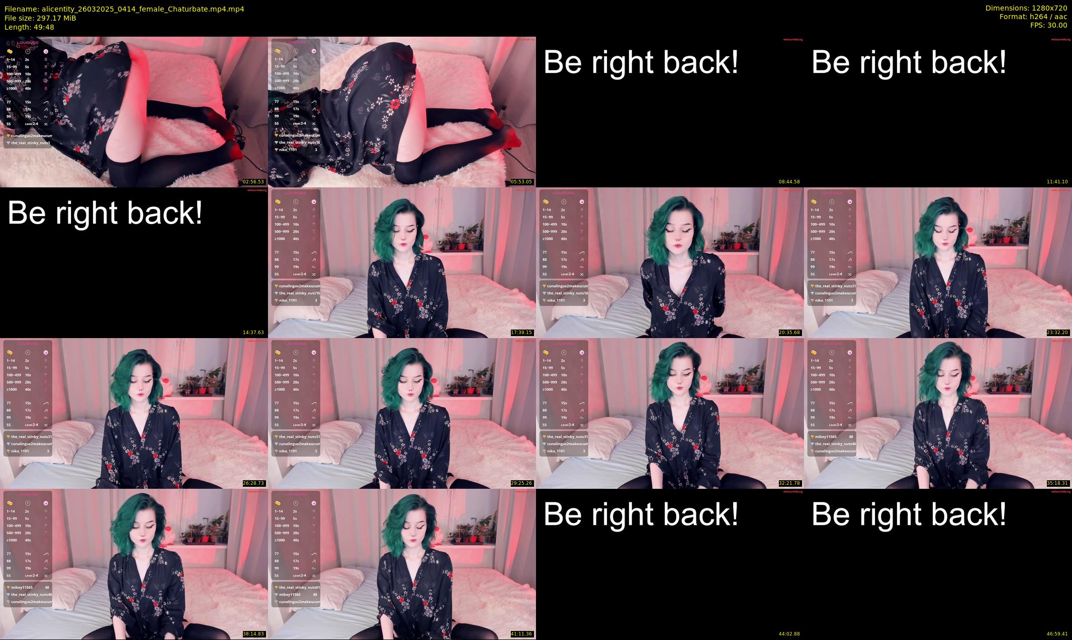 alicentity — 50 minute Chaturbate female cam show recording, 720p, Mar 26, 2025