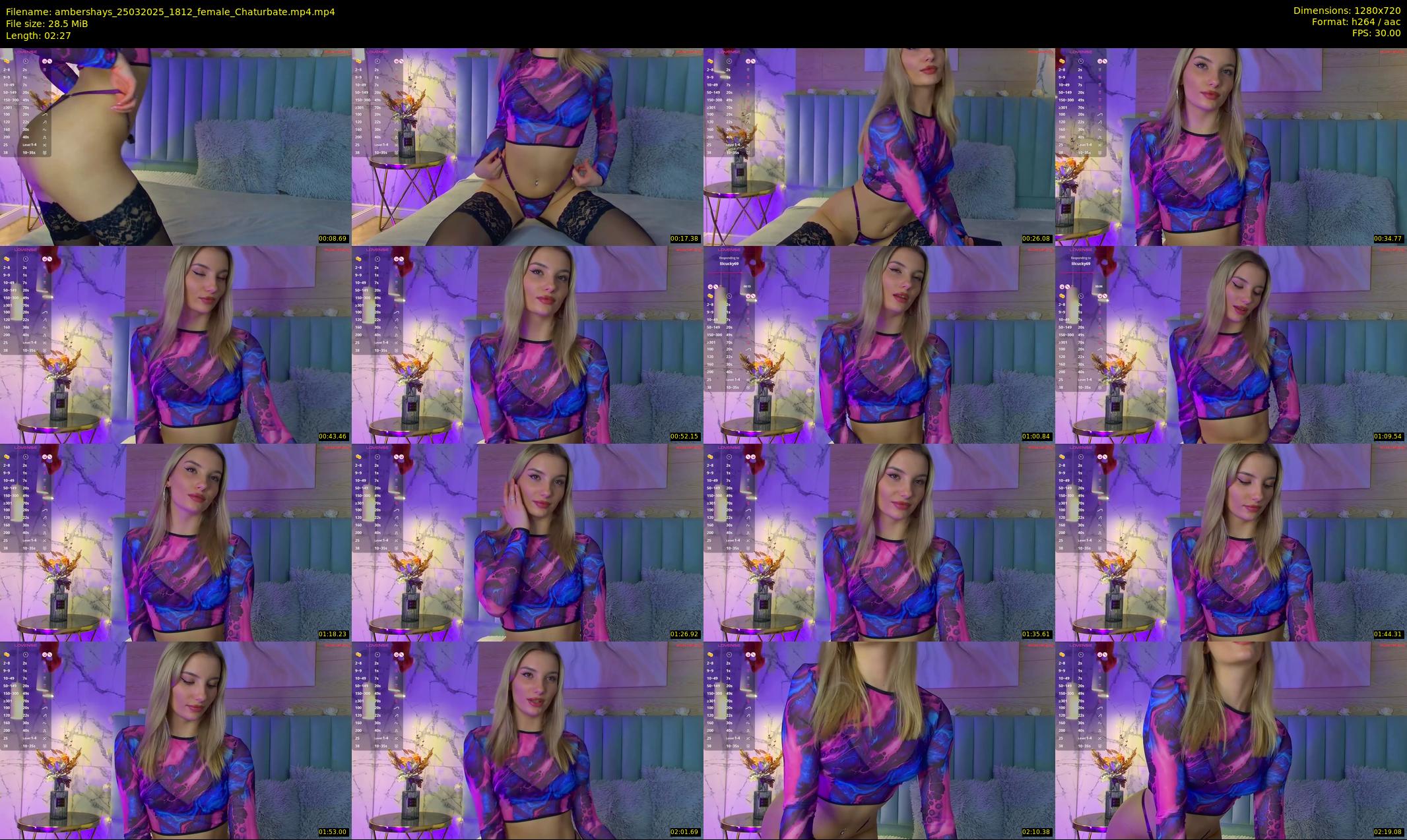 ambershays — 3 minute Chaturbate female cam show recording, 720p, Mar 25, 2025