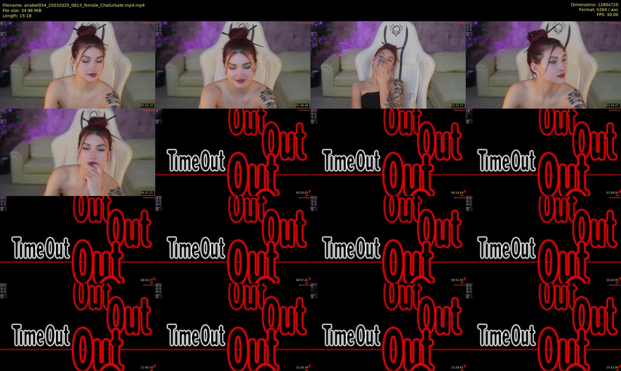 anabel054 — 16 minute Chaturbate female cam show recording, 720p, Mar 25, 2025