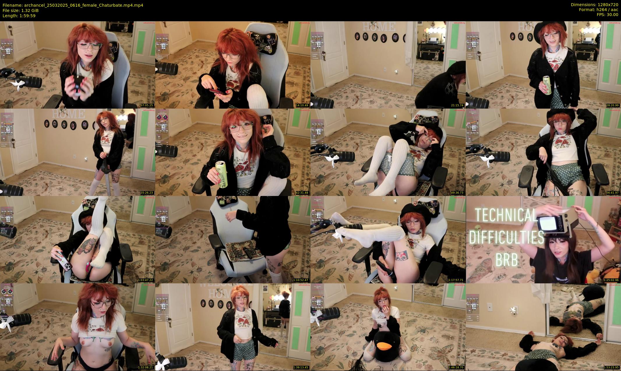 archancel — 120 minute Chaturbate female cam show recording, 720p, Mar 25, 2025