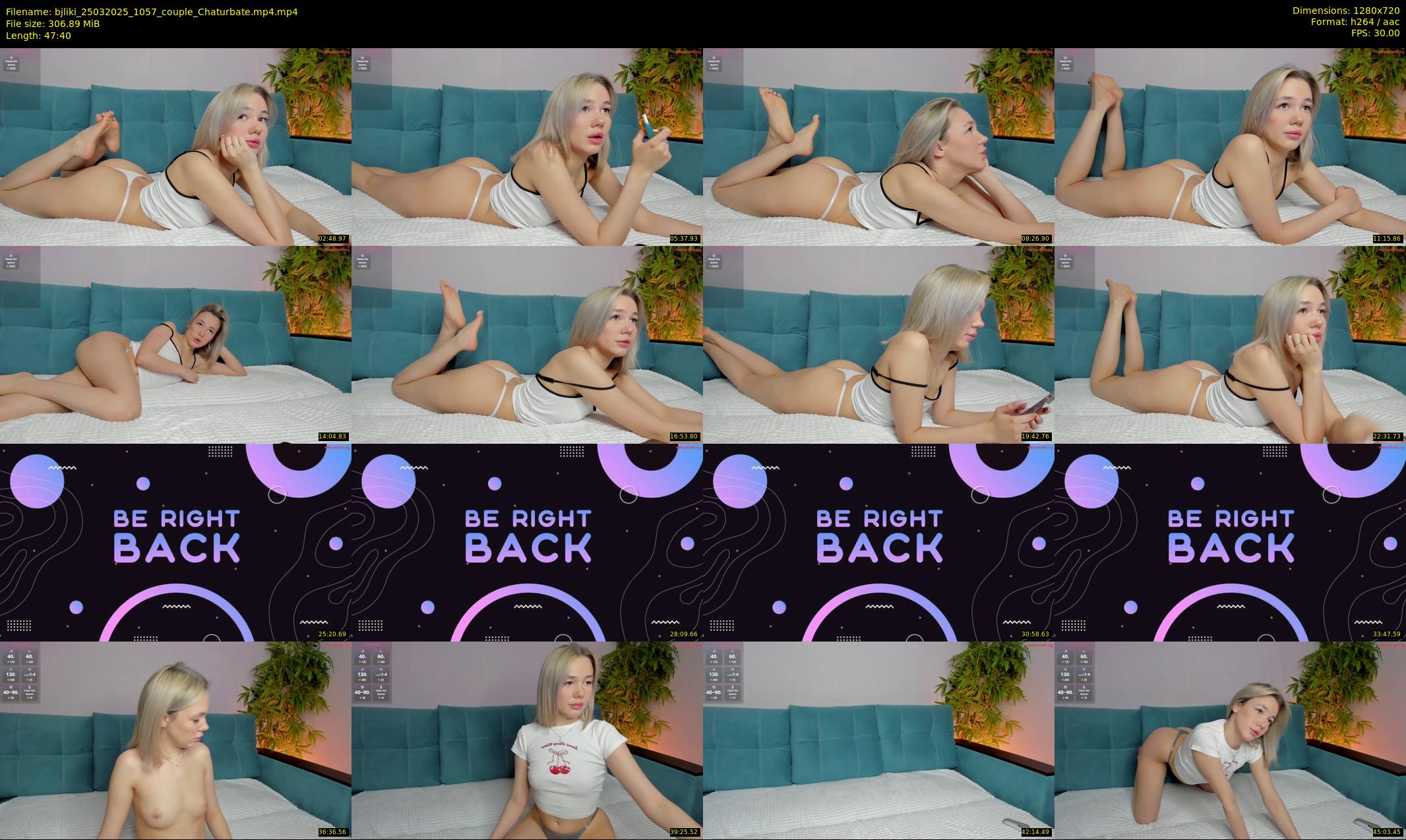 bjliki — 48 minute Chaturbate couple cam show recording, 720p, Mar 25, 2025