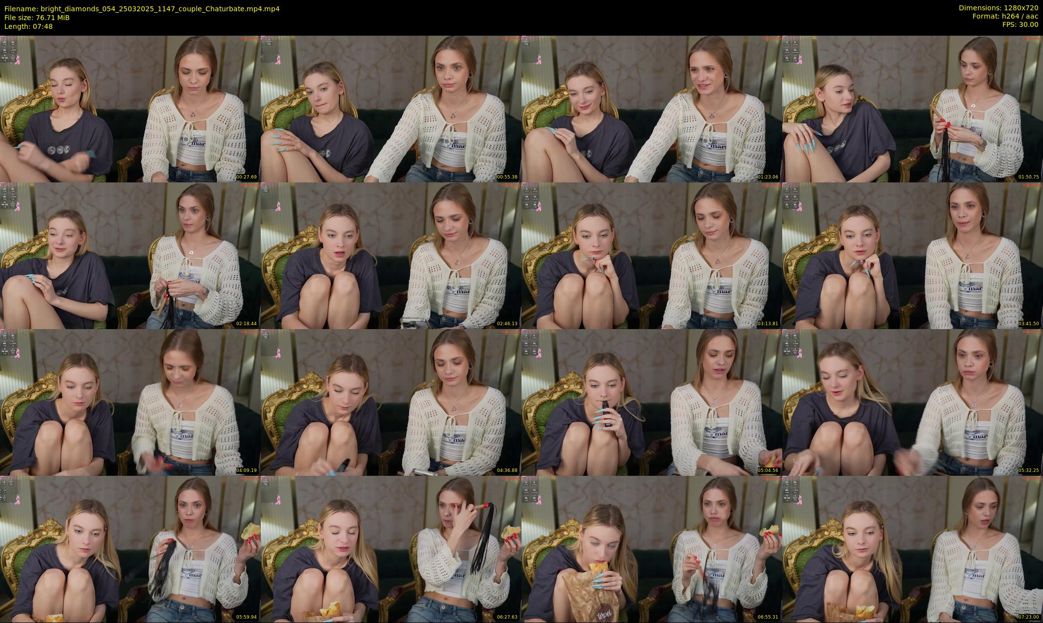 bright_diamonds_054 — 8 minute Chaturbate couple cam show recording, 720p, Mar 25, 2025
