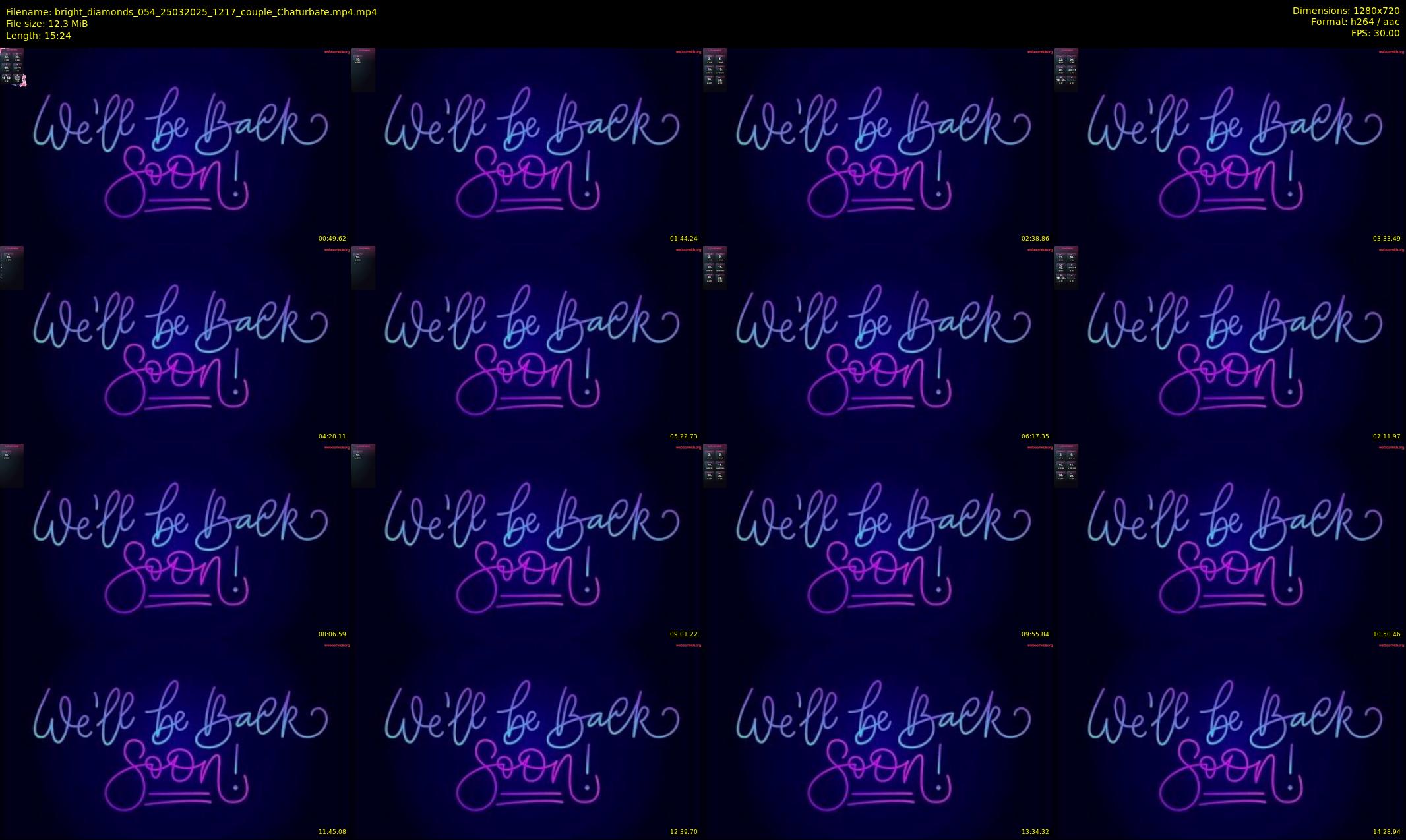 bright_diamonds_054 — 16 minute Chaturbate couple cam show recording, 720p, Mar 25, 2025