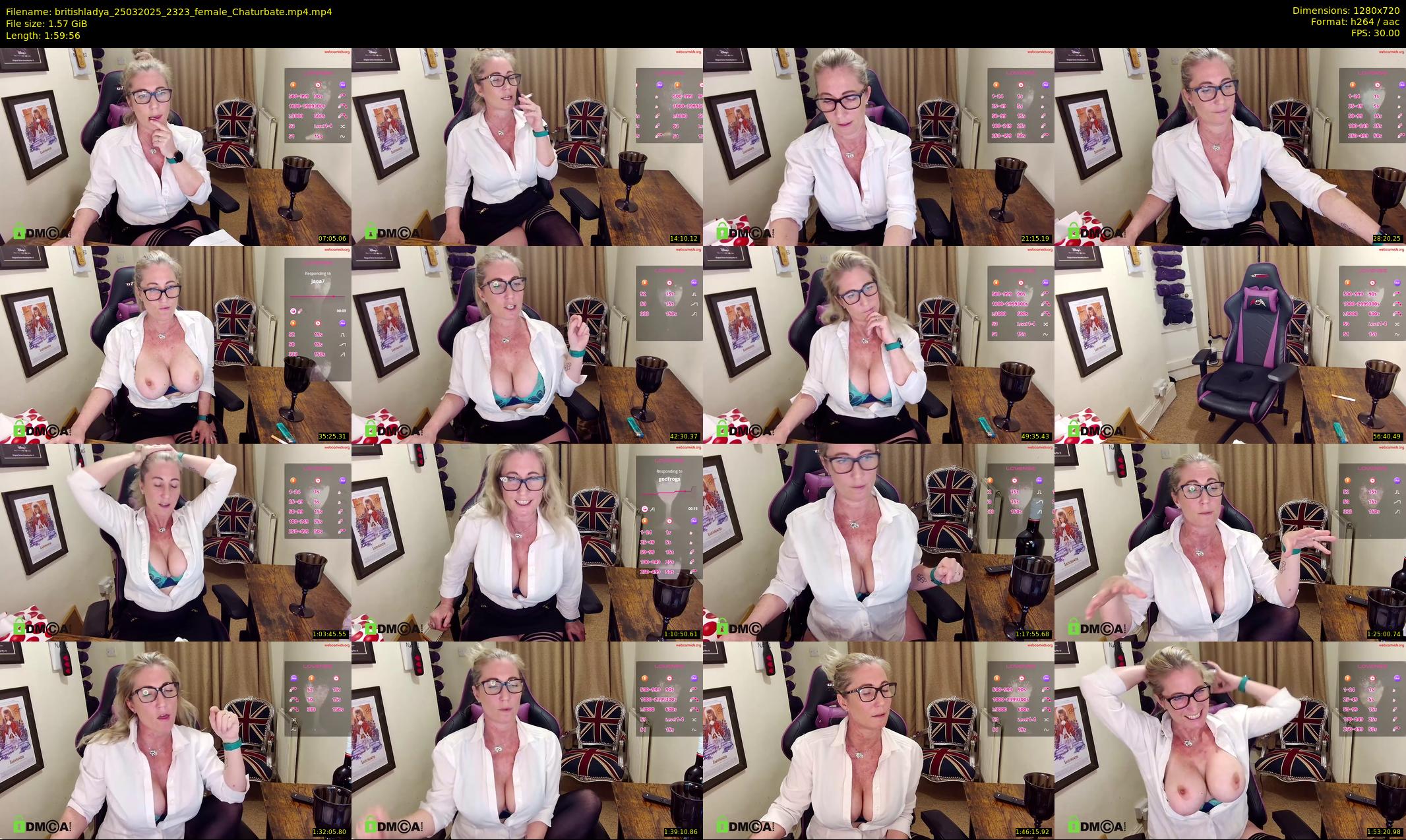 britishladya — 120 minute Chaturbate female cam show recording, 720p, Mar 25, 2025