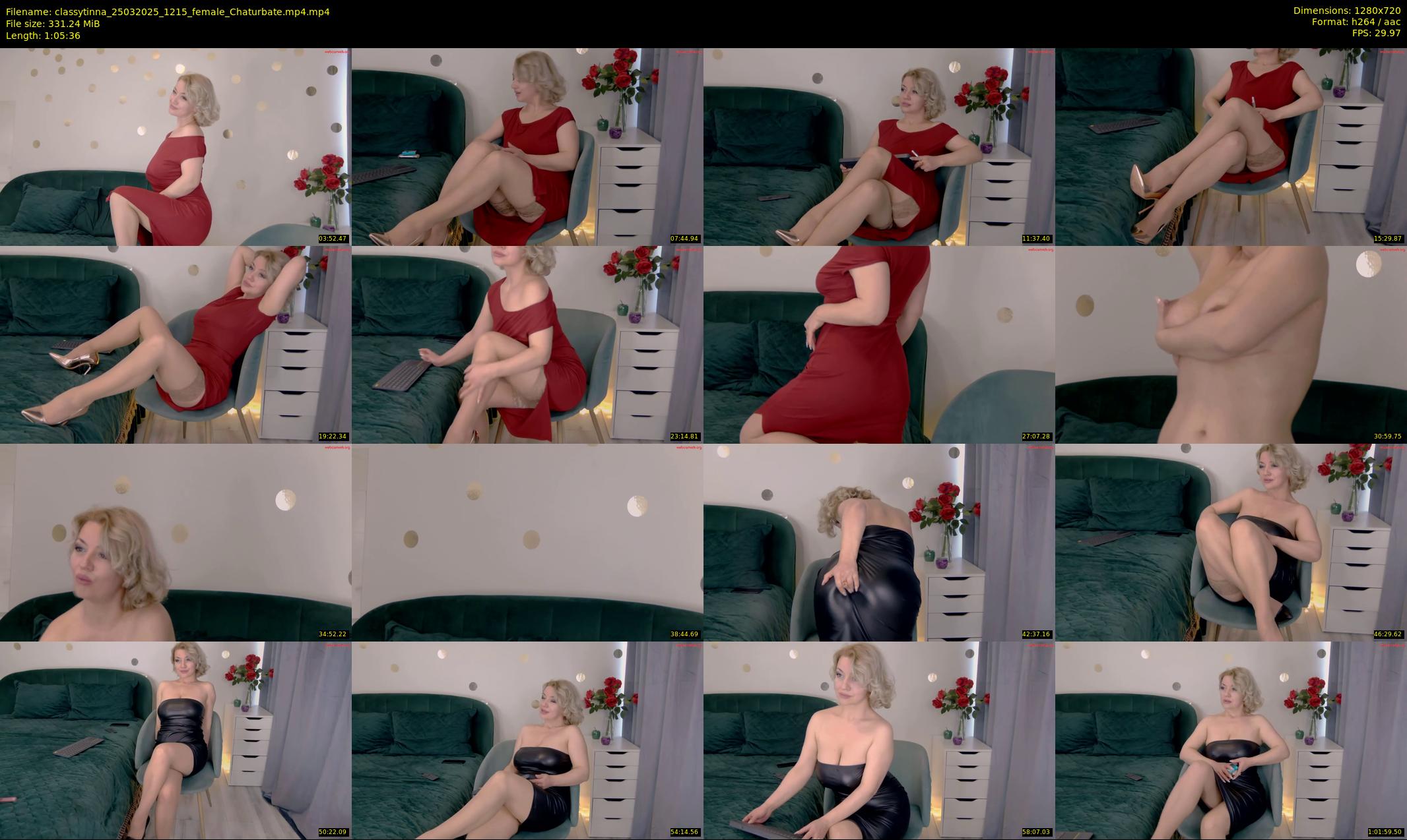 classytinna — 66 minute Chaturbate female cam show recording, 720p, Mar 25, 2025