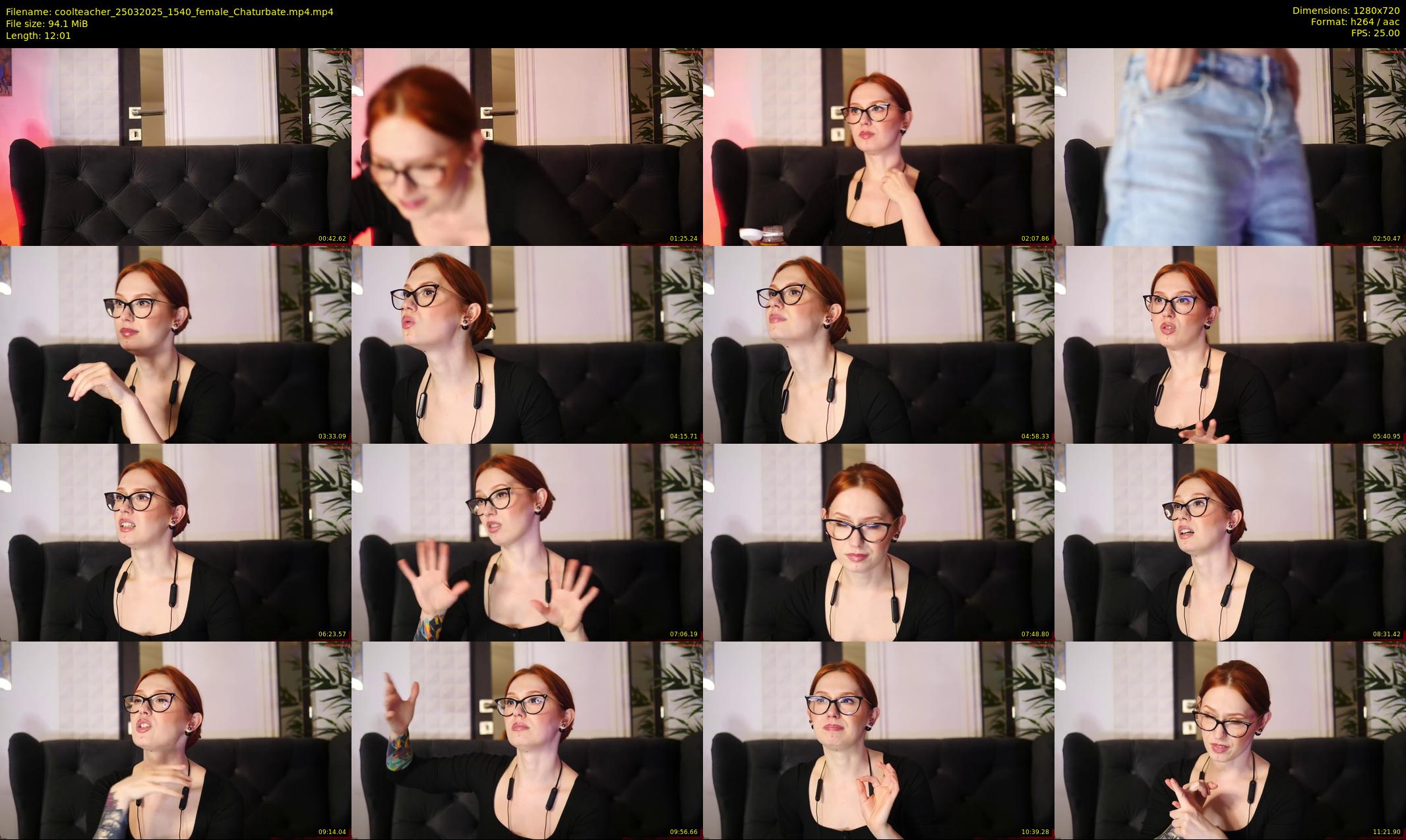 coolteacher — 13 minute Chaturbate female cam show recording, 720p, Mar 25, 2025