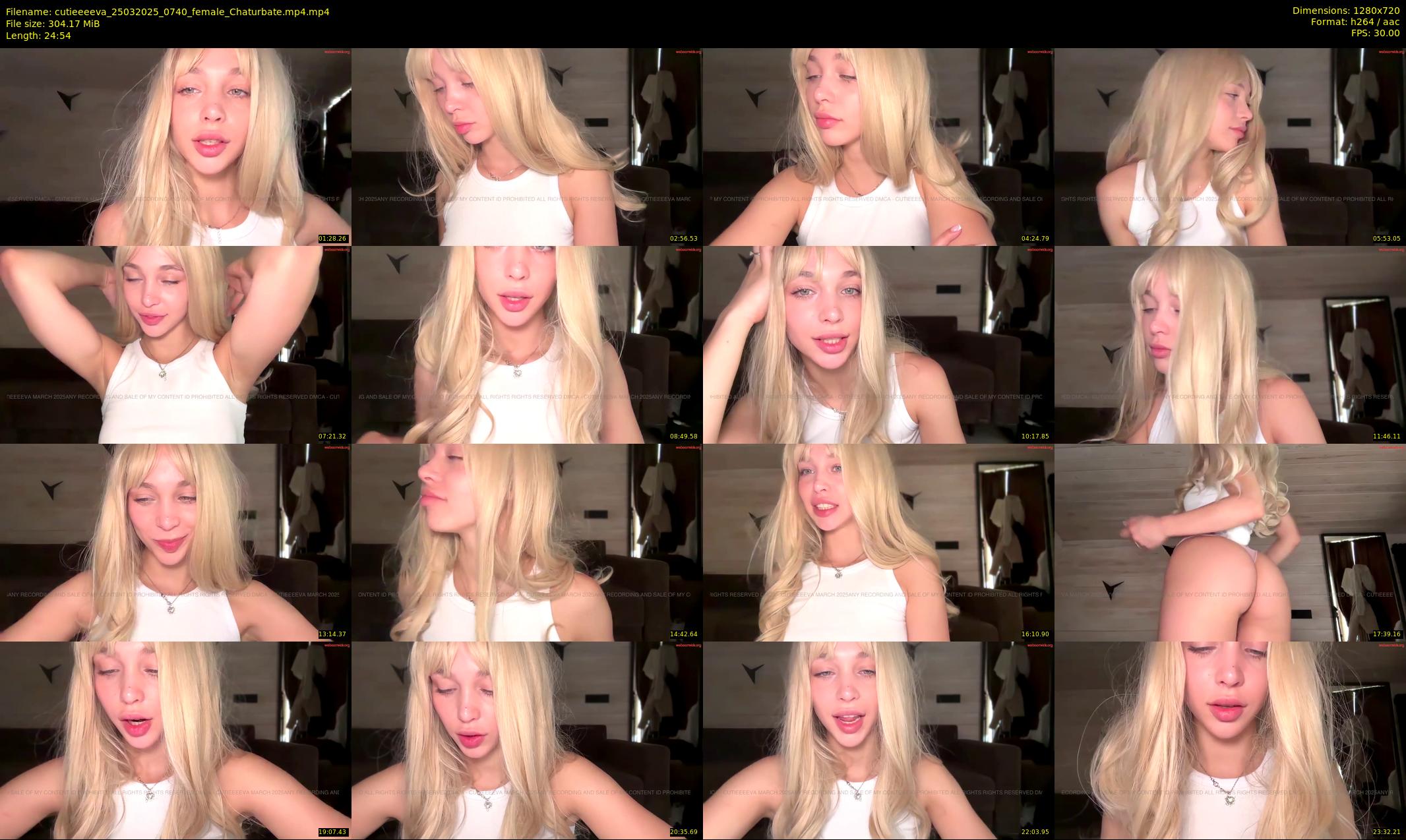 cutieeeeva — 25 minute Chaturbate female cam show recording, 720p, Mar 25, 2025