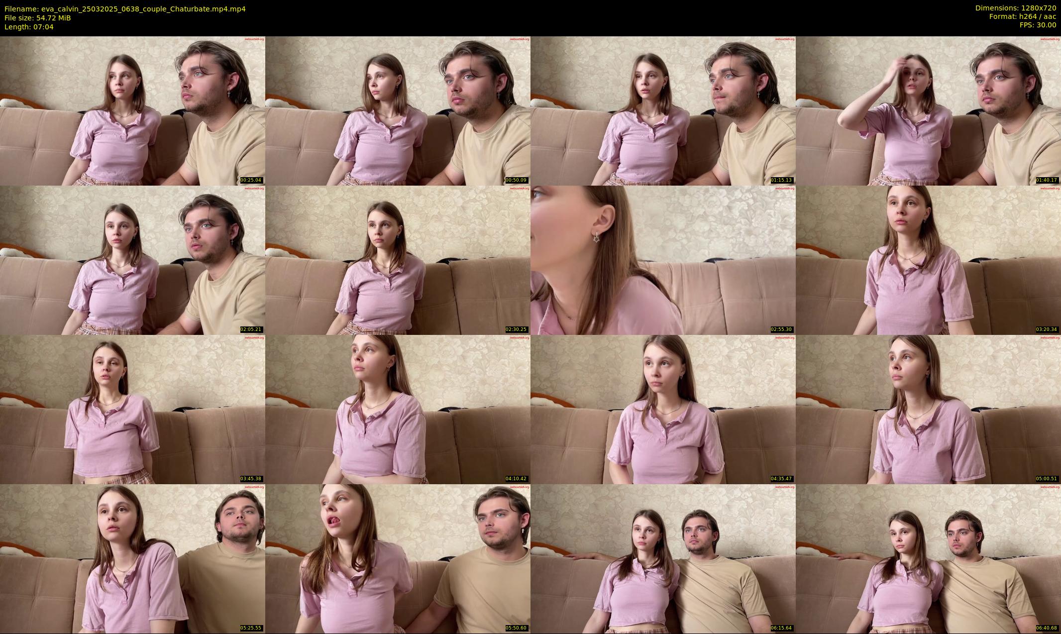 eva_calvin — 8 minute Chaturbate couple cam show recording, 720p, Mar 25, 2025