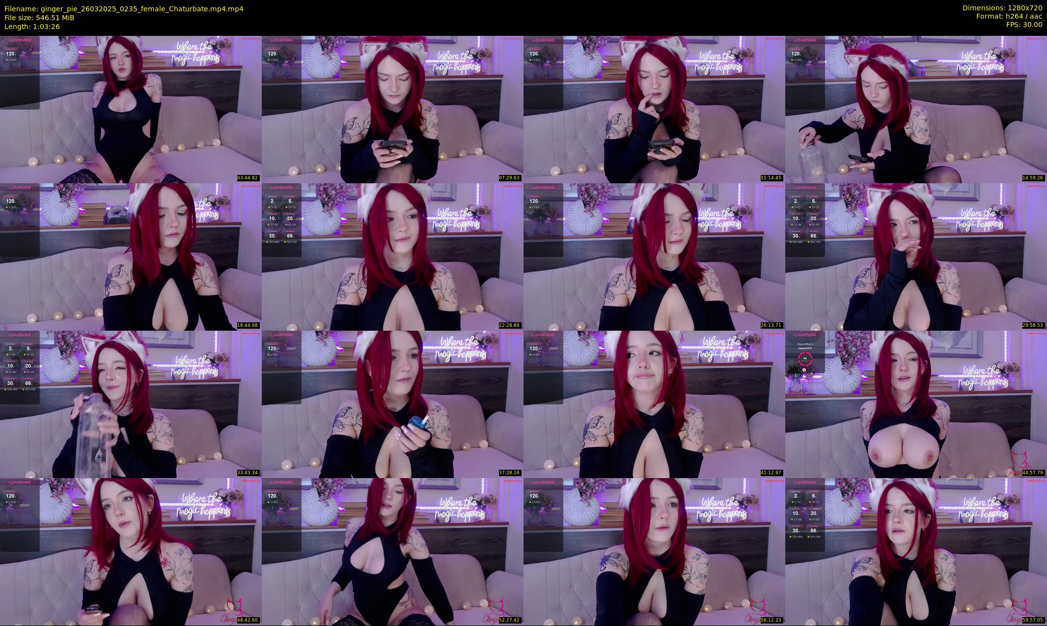 ginger_pie — 64 minute Chaturbate female cam show recording, 720p, Mar 26, 2025