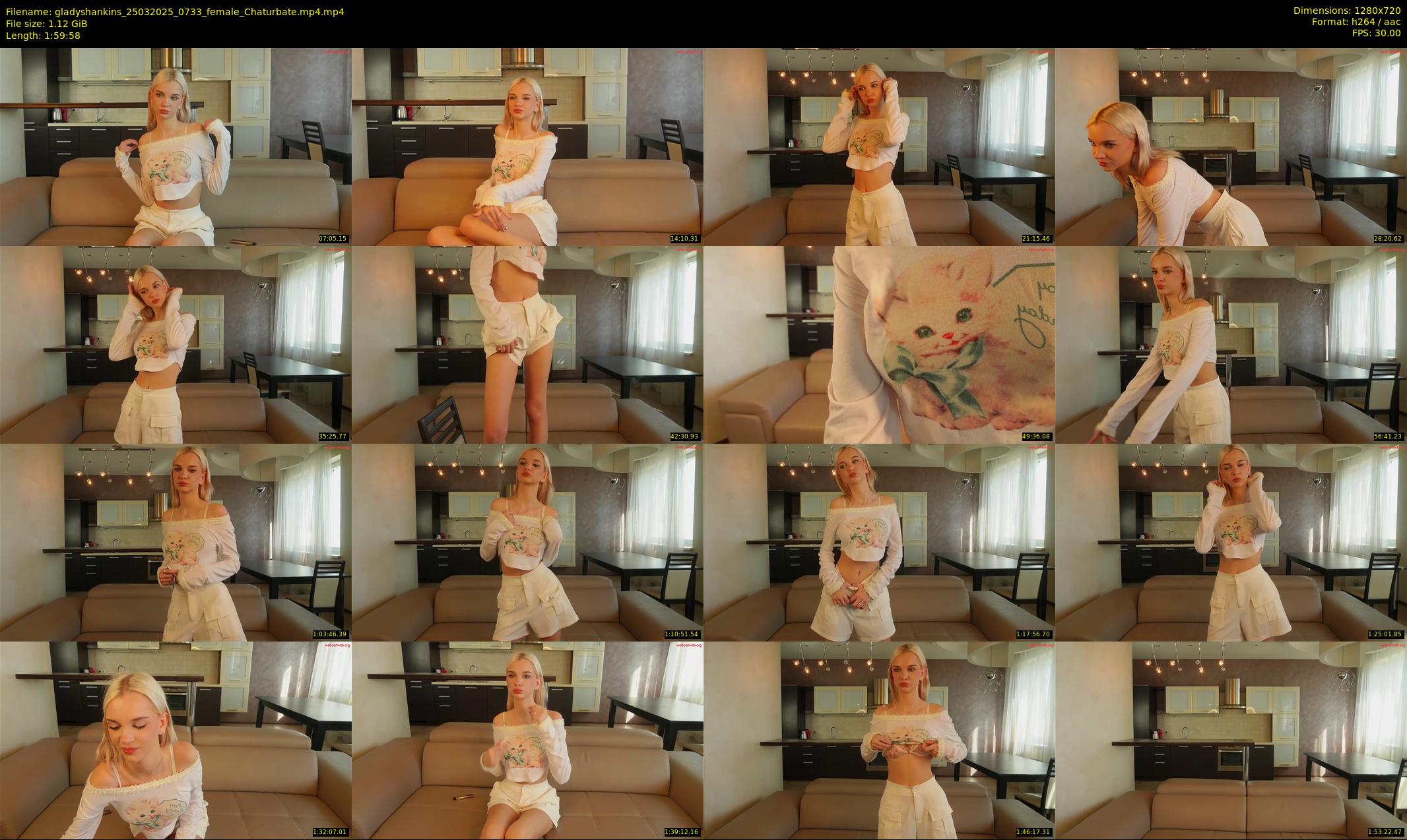 gladyshankins — 120 minute Chaturbate female cam show recording, 720p, Mar 25, 2025