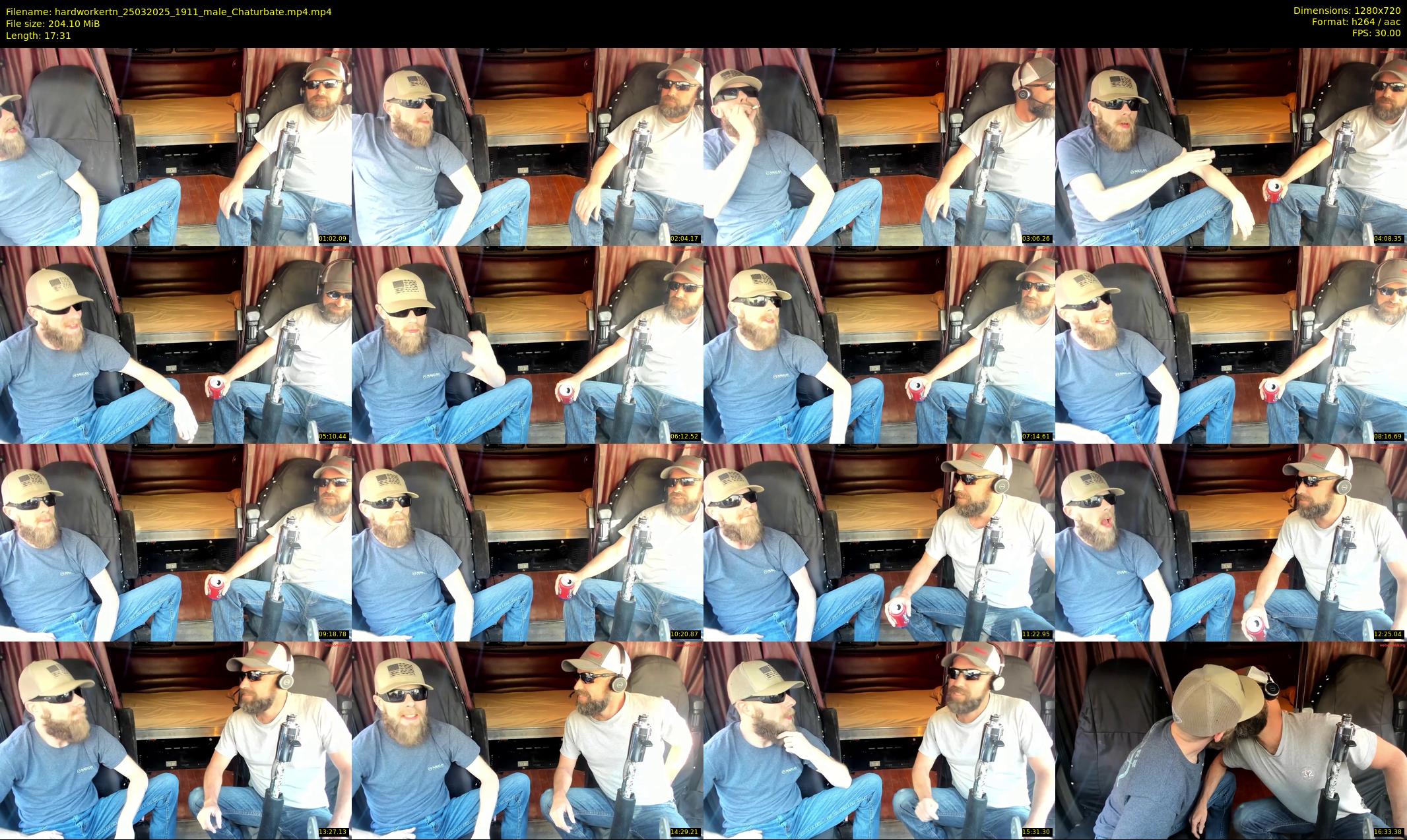 hardworkertn — 18 minute Chaturbate male cam show recording, 720p, Mar 25, 2025