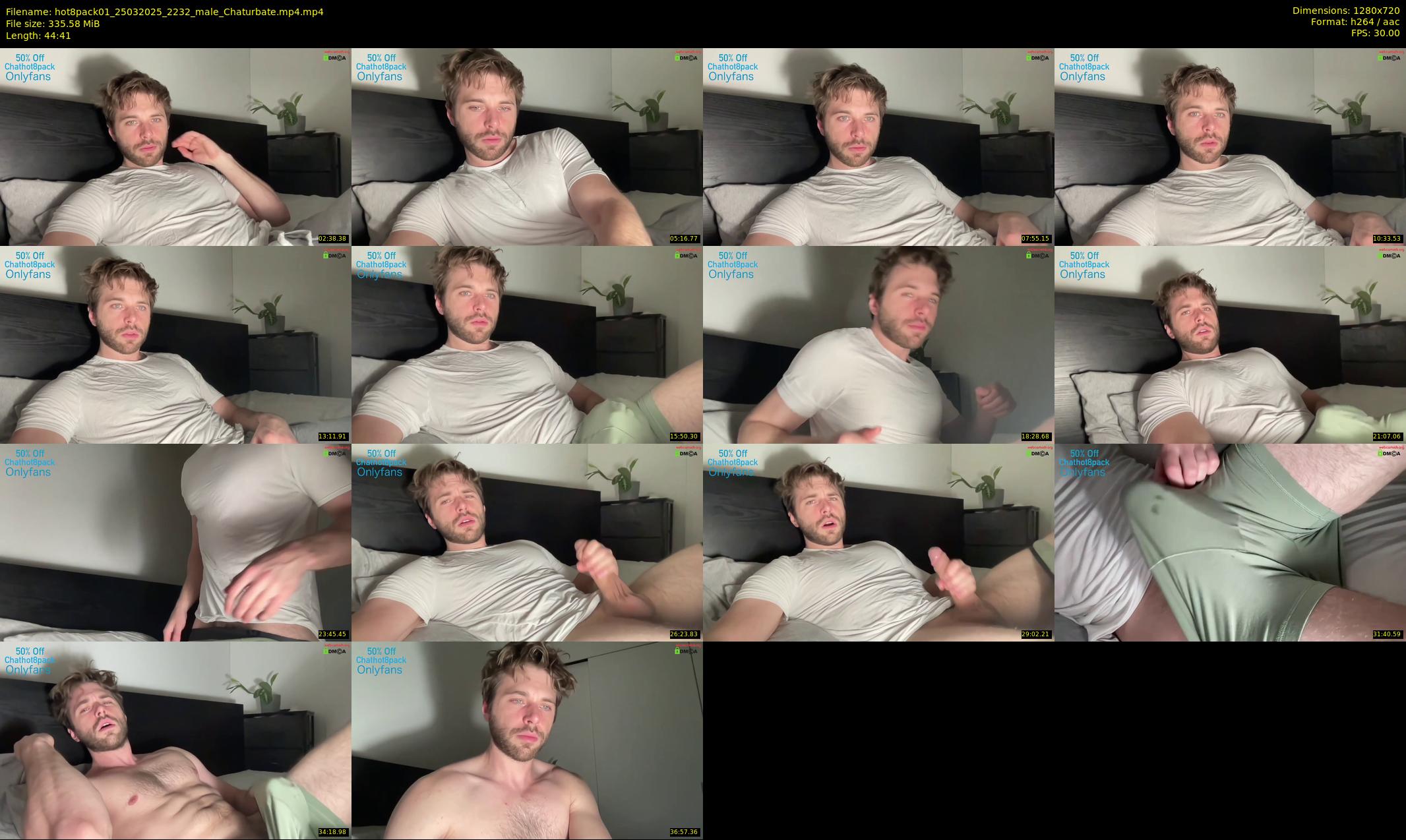 hot8pack01 — 45 minute Chaturbate male cam show recording, 720p, Mar 25, 2025