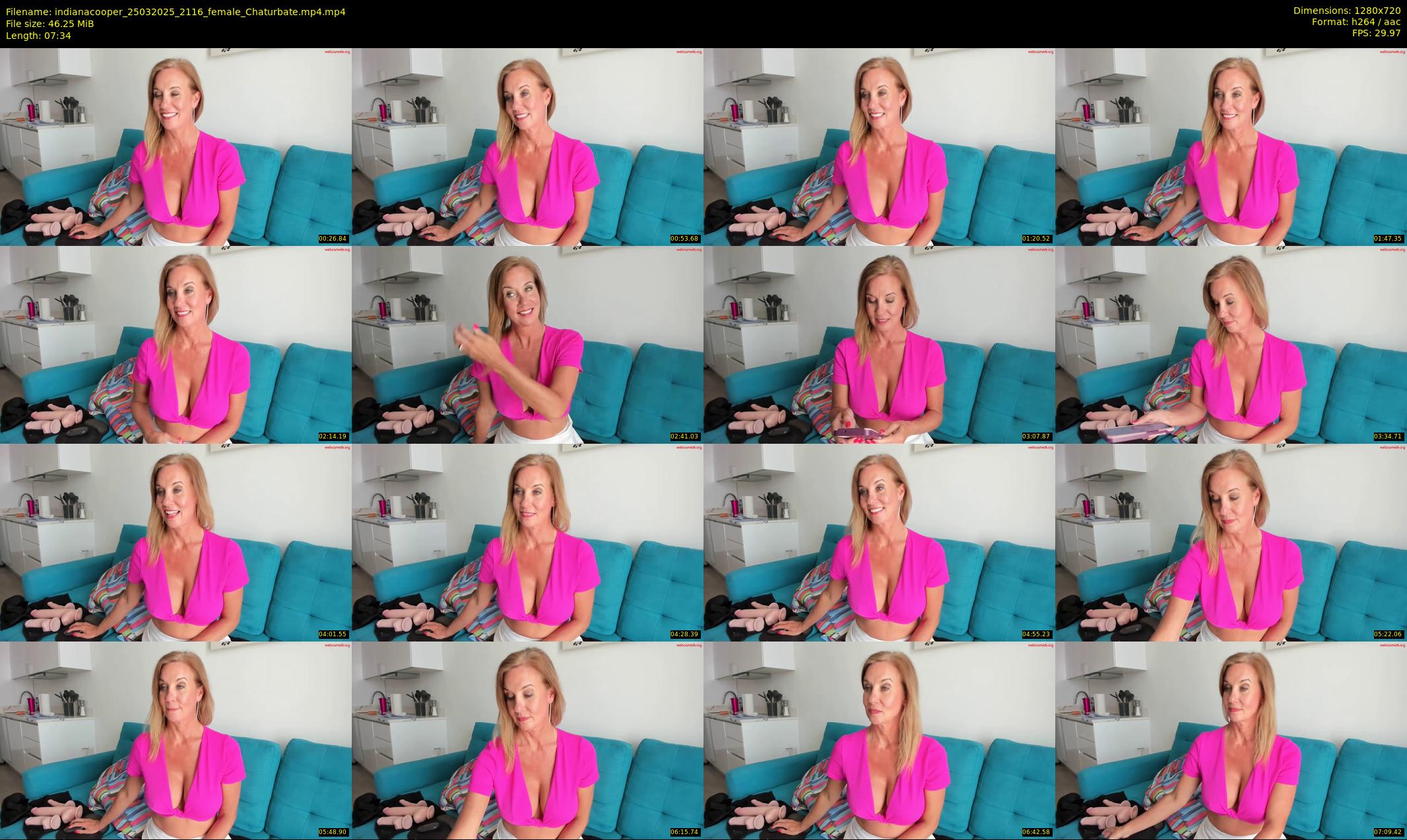 indianacooper — 8 minute Chaturbate female cam show recording, 720p, Mar 25, 2025