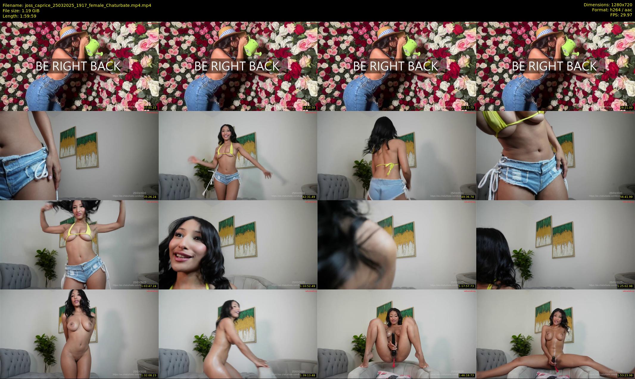 joss_caprice — 120 minute Chaturbate female cam show recording, 720p, Mar 25, 2025